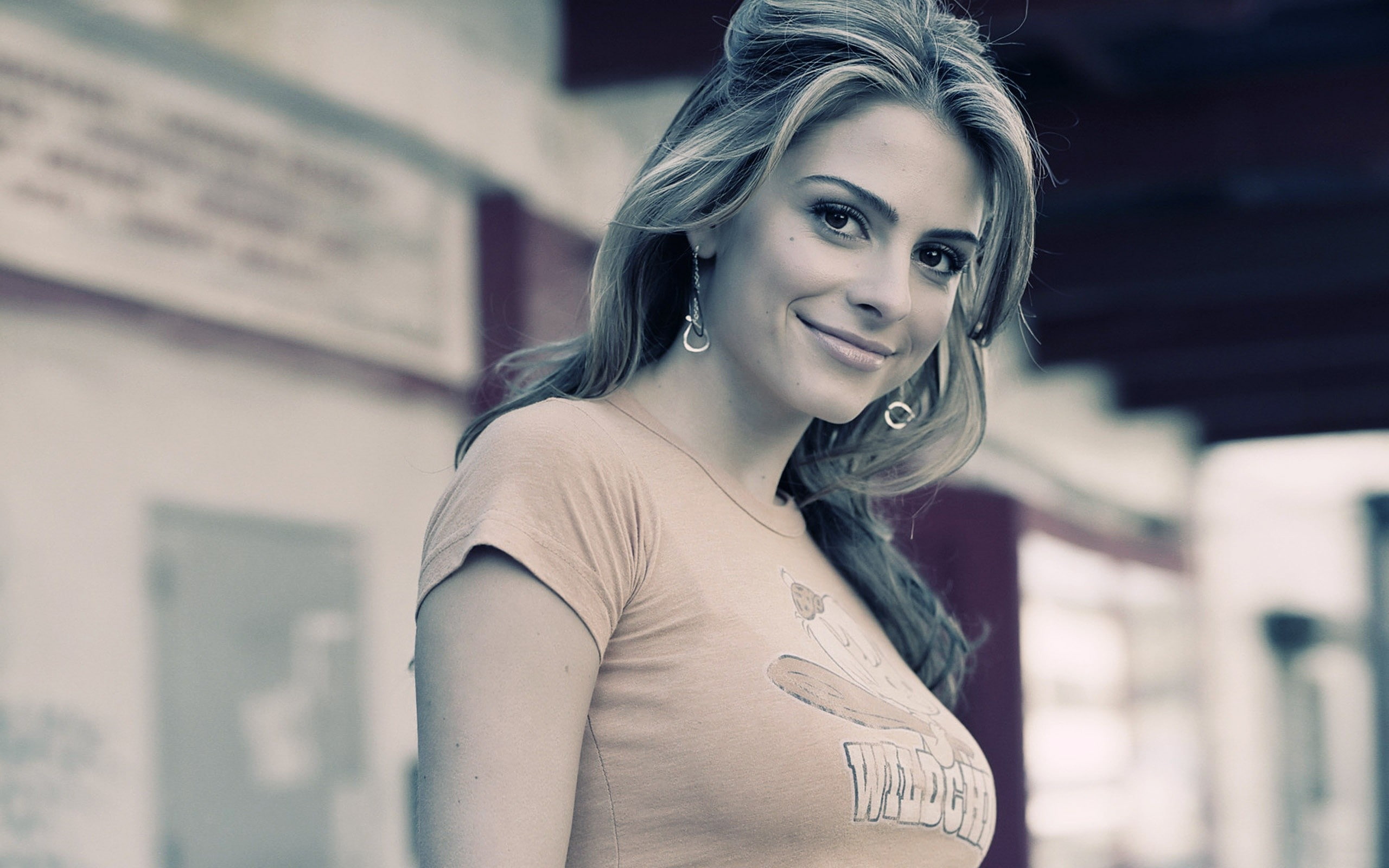 brunettes, maria, actress, smiling, greek, women, menounos, personality, today, 2K, HD Wallpaper