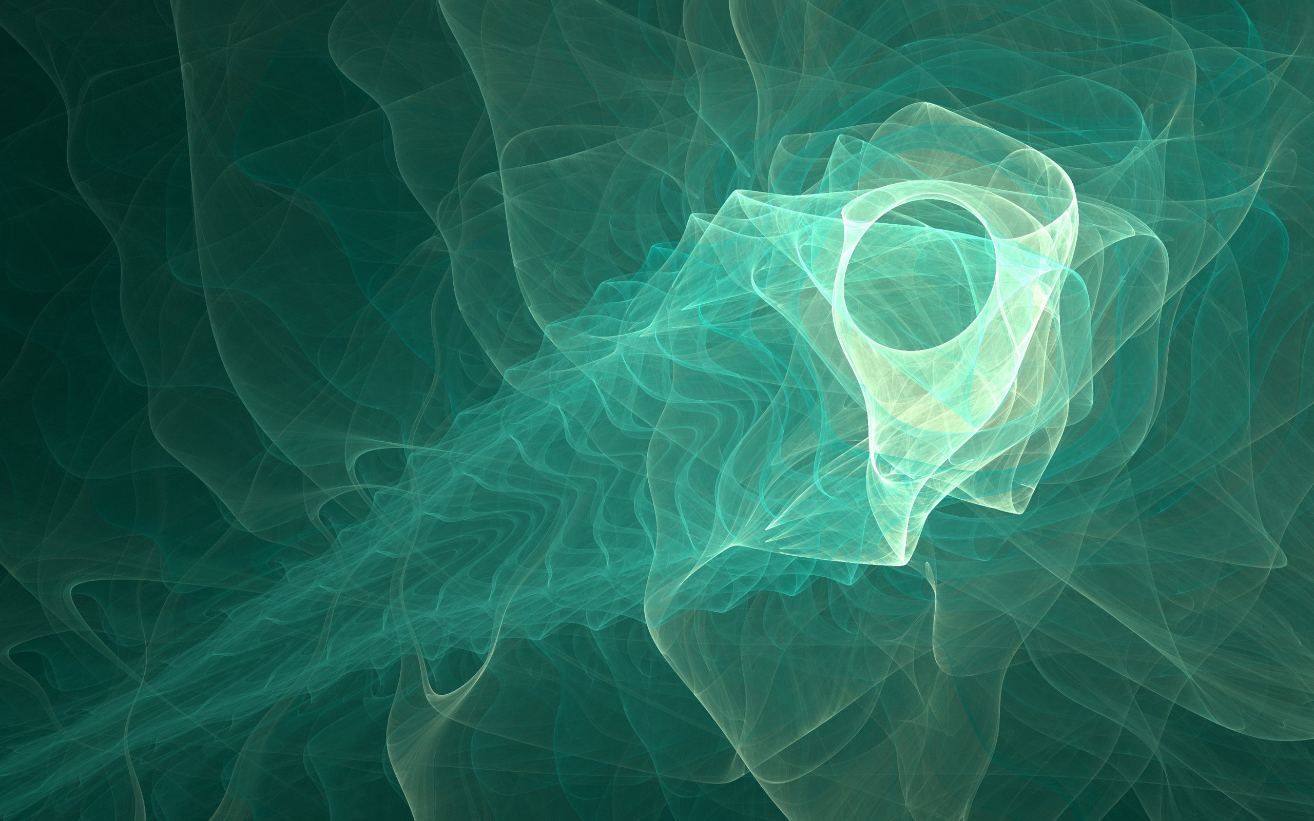fractal, green, 2K, shit, smoke, HD Wallpaper