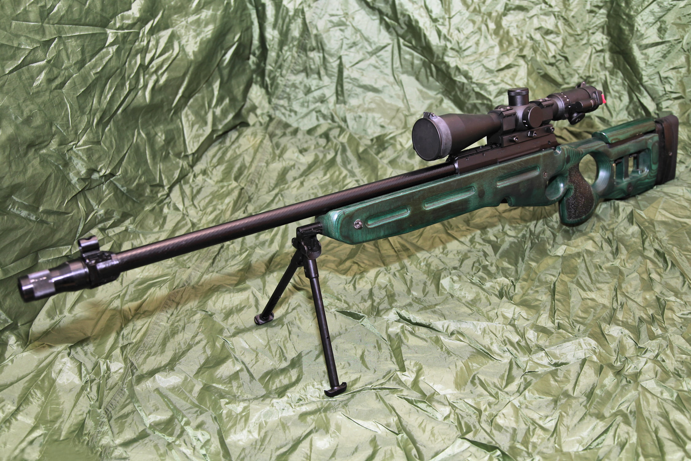 1080P, Optical sight, fighting, gun, still life, close-up, no people, high angle view, gray, green color, day, rifle, Weapons, safety, Sniper rifle, HD Wallpaper