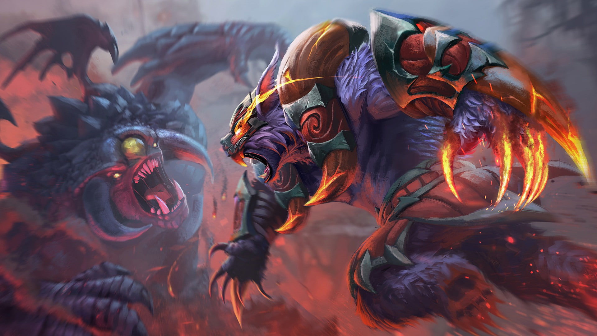 heroes, ursa, image, 1080P, dota, screenshot, desktop, capture, vs, roshan, HD Wallpaper