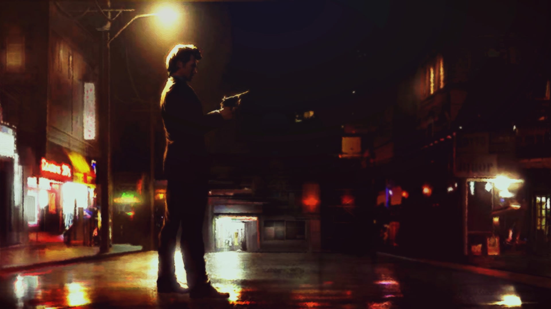city, Henry Callaghan, indoors, built structure, illuminated, standing, night, stage, architecture, full length, young adult, pants, one person, black, HD Wallpaper