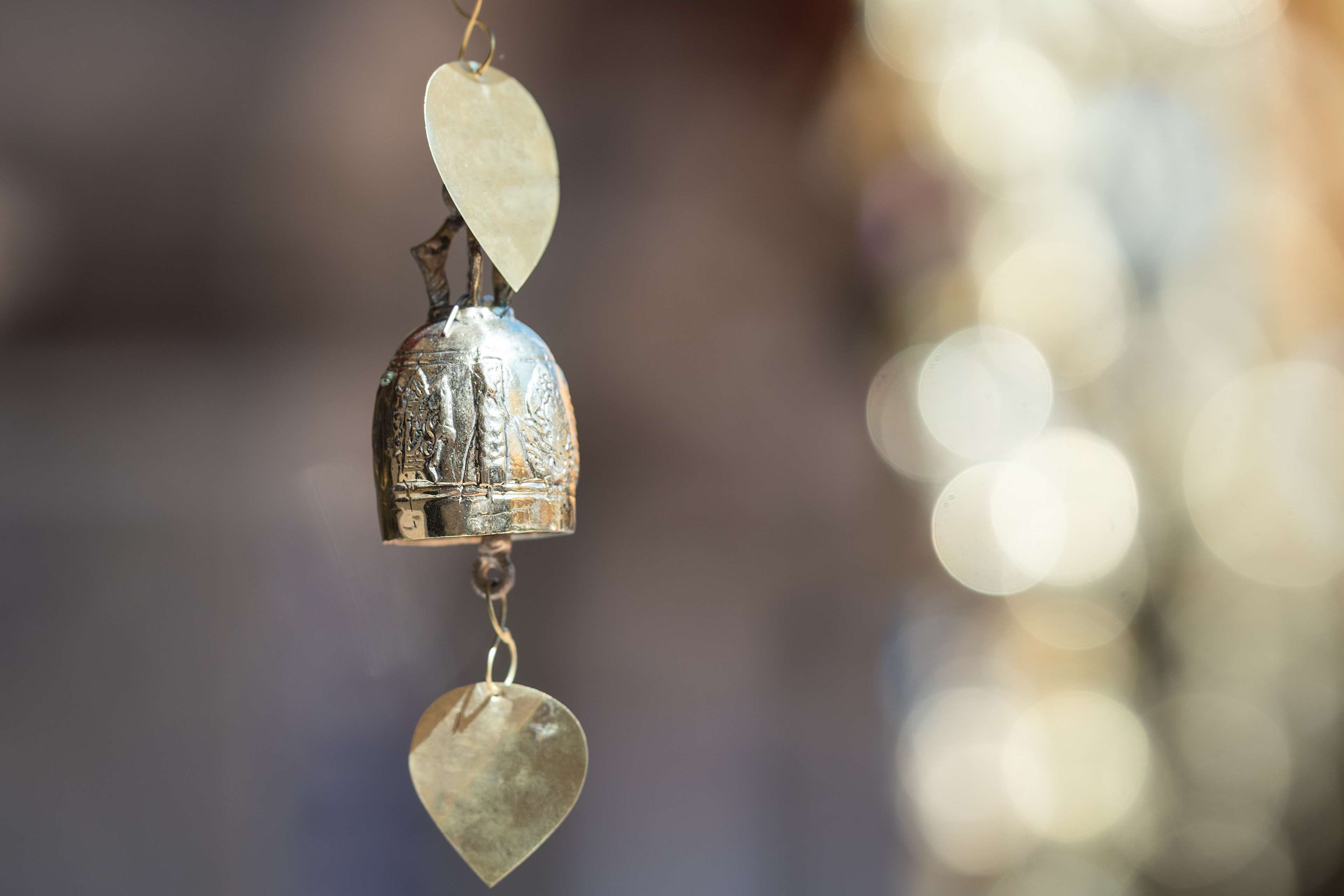thailand, metal, spiritual, lighting equipment, wishing be, temple, culture, shape, art and craft, travel, religion, sunlight, religious, nature, outdoors, HD Wallpaper