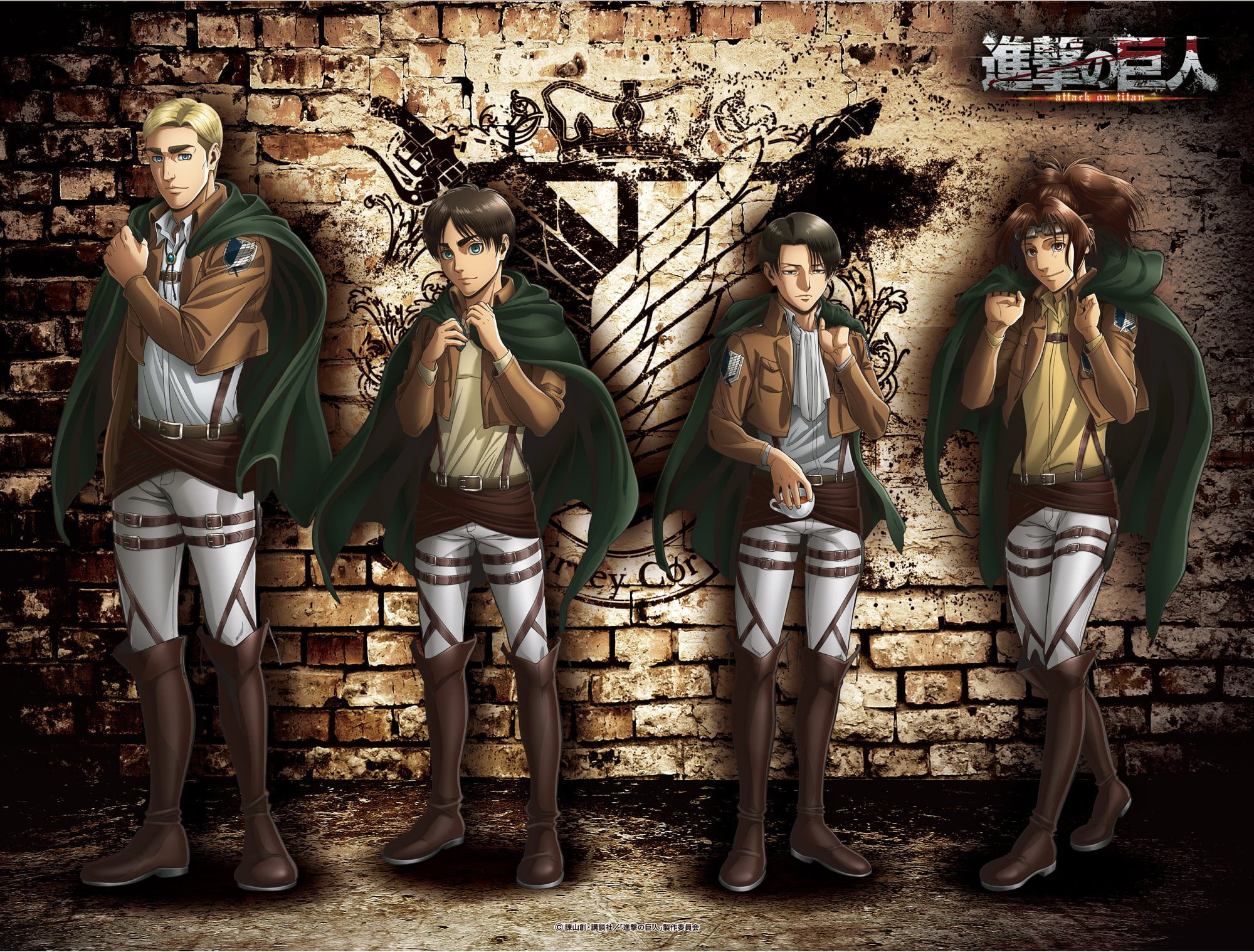 Anime, Attack On Titan, Eren Yeager, 1080P, Erwin Smith, Levi Ackerman, Hange Zoë, HD Wallpaper