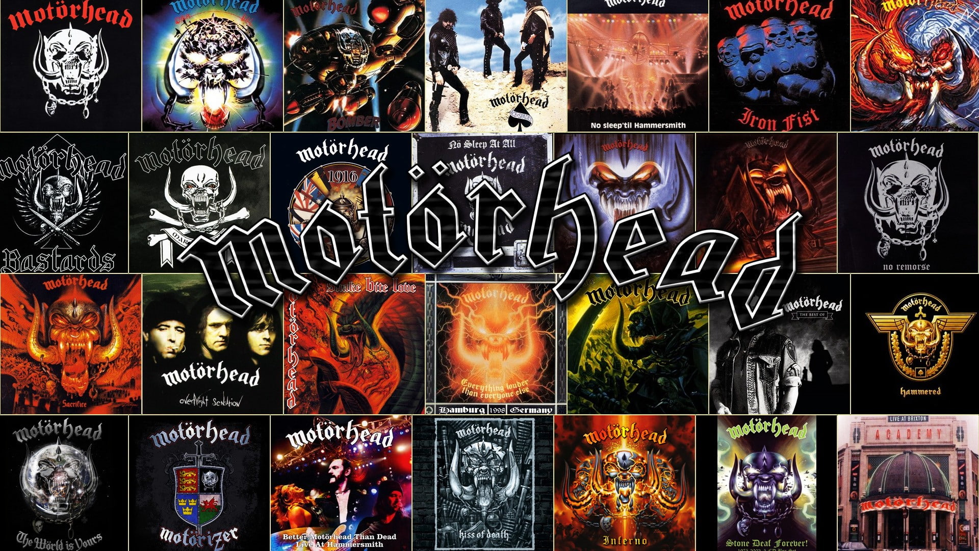 heavy, hard, rock, 1080P, collage, metal, motorhead, HD Wallpaper