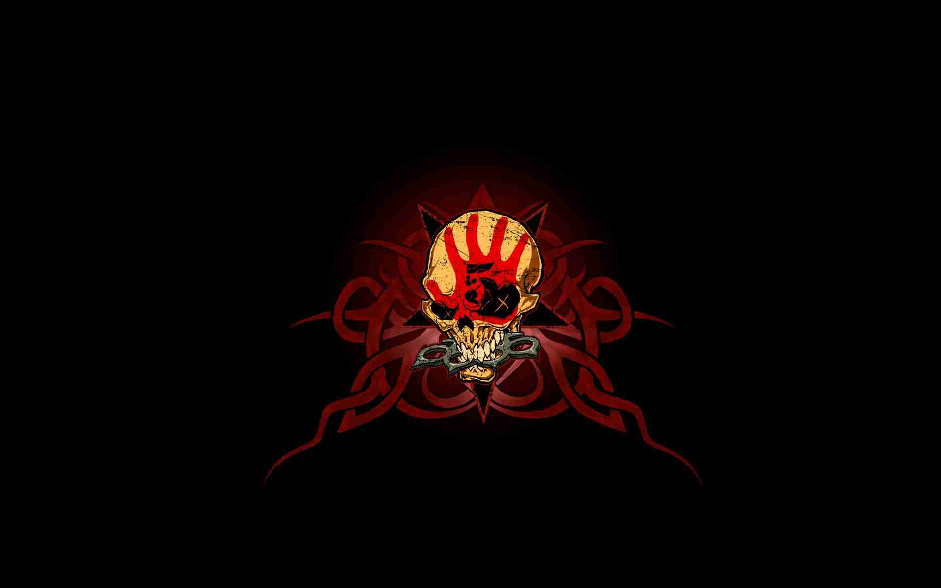 1080P, five, illustration, death, punch, finger, skull, hd, music, HD Wallpaper