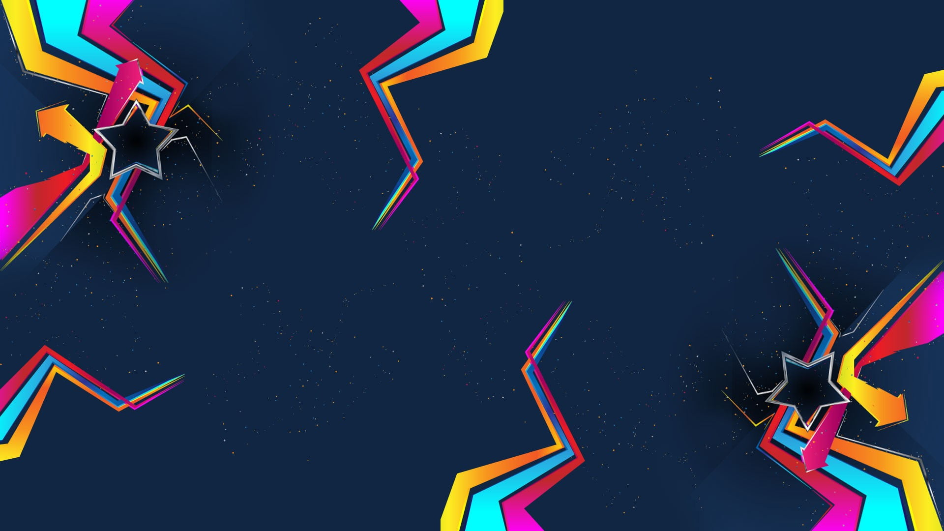 shape, digital art, arrows (design), communication, 1080P, black color, indoors, no people, multi colored, led, blue, close-up, abstract, colorful, full frame, HD Wallpaper