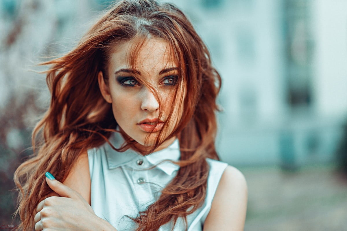 young adult, hair, adult, young women, focus on foreground, teenager, white, contemplation, beautiful people, beautiful woman, serious, portrait, headshot, HD Wallpaper