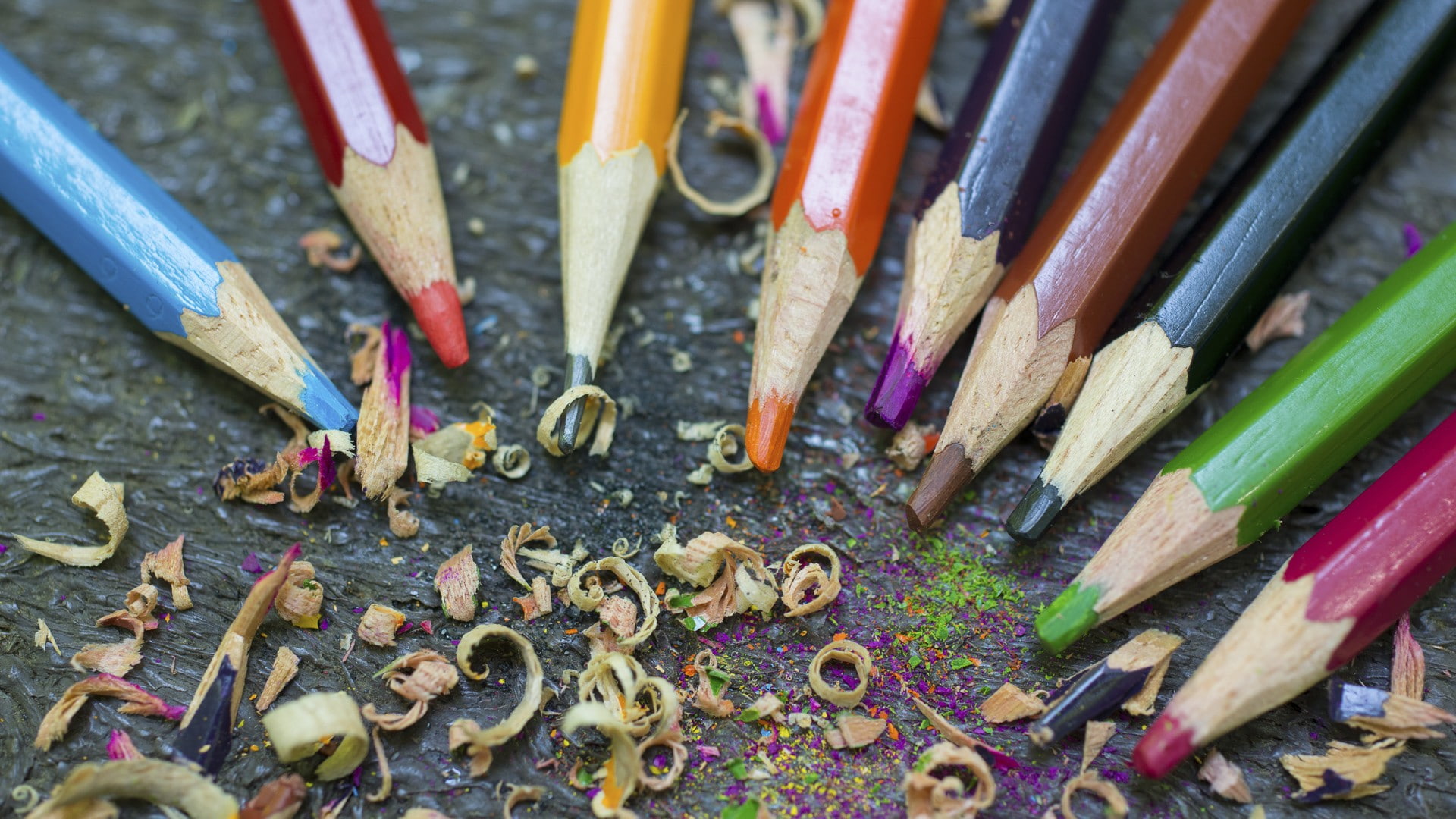 1080P, colorful, pencils, HD Wallpaper