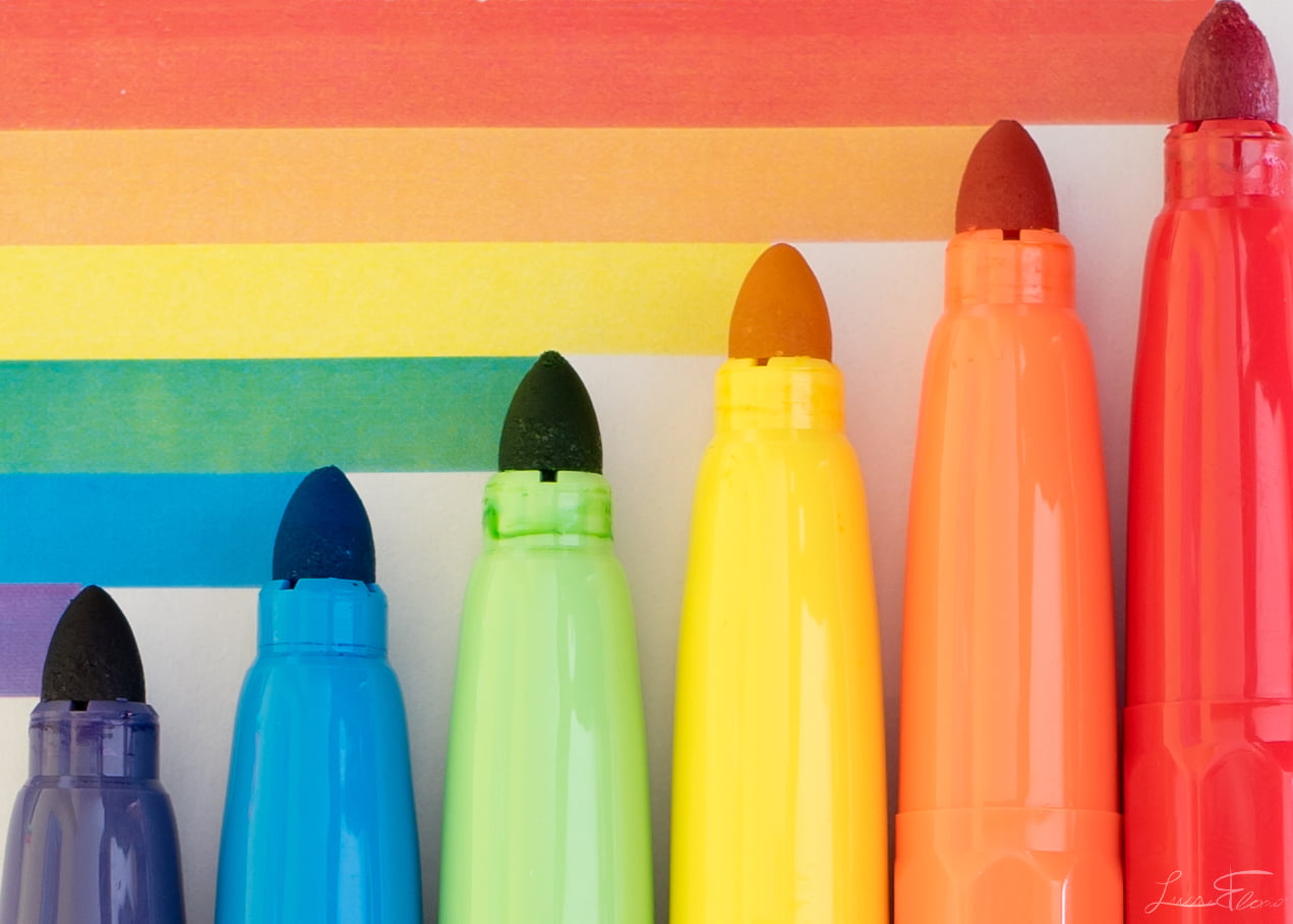 coloring, yellow, pencil, markers, six, top, Rainbow  six, 480P, peace, on top, white surface, colors, surface, white, HD Wallpaper