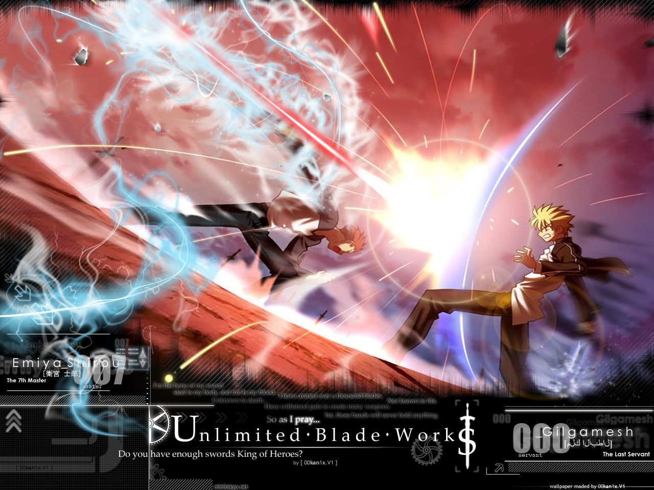 Shirou Emiya, fighting, arts culture and entertainment, technology, performance, blade, shirou, composite image, built structure, communication, motion, HD Wallpaper