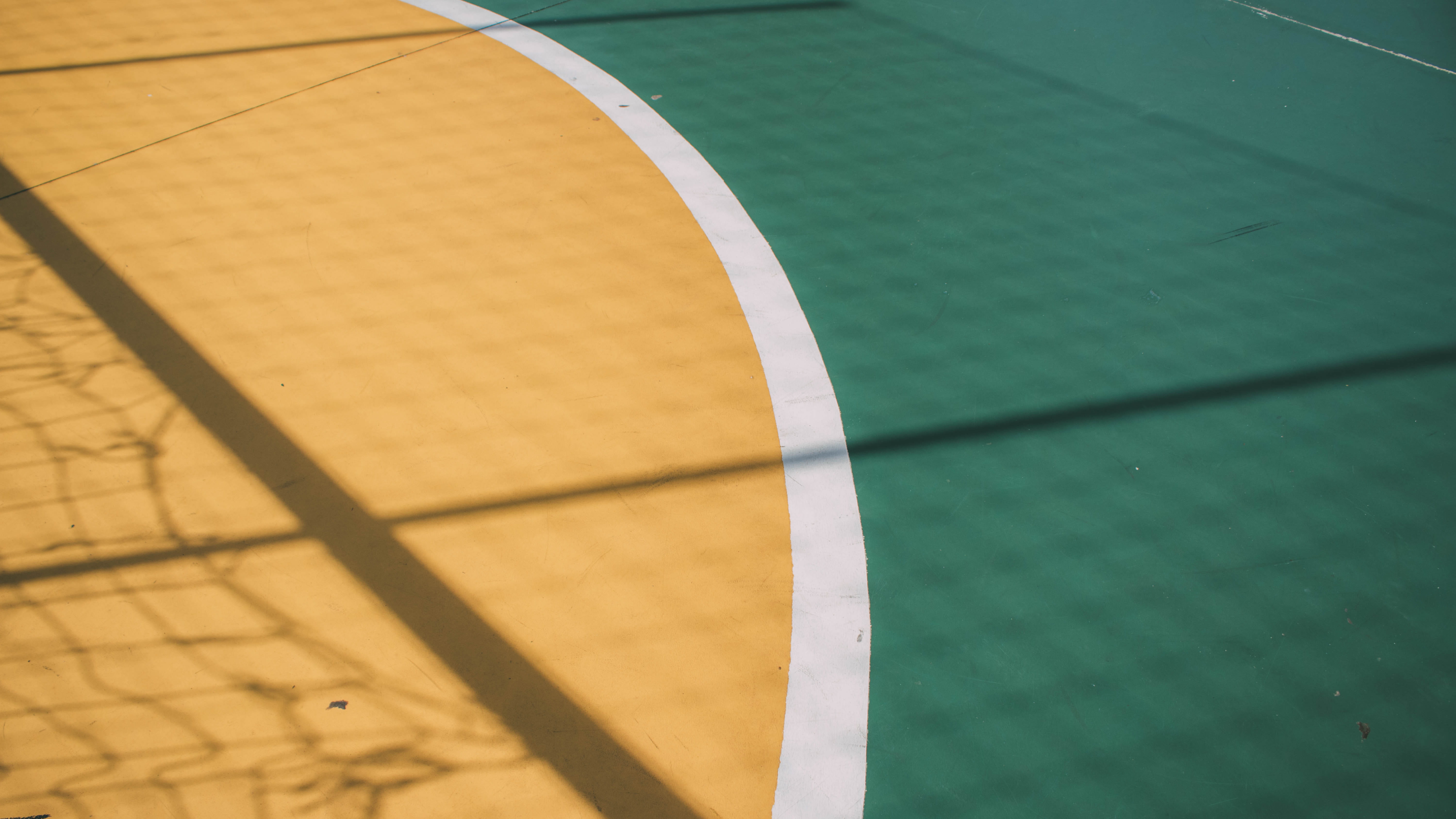 sports, futsal court in fortress, geometric shape, team, futebol, competition, green, 5K, ball, sports equipment, baseball, no people, quadra, tenis, basketball, HD Wallpaper