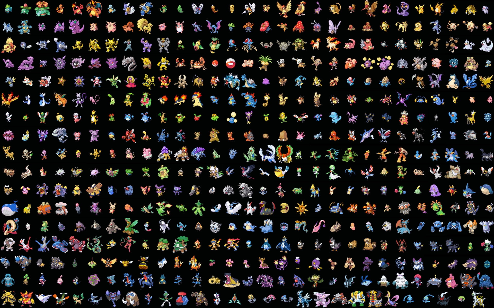 charmeleon, slowpoke, squirtle, 1080P, ivysaur, latias, hd, slo, art, diglett, pokemon, venusaur, anime, wartortle, pikachu, Bulbasaur, HD Wallpaper