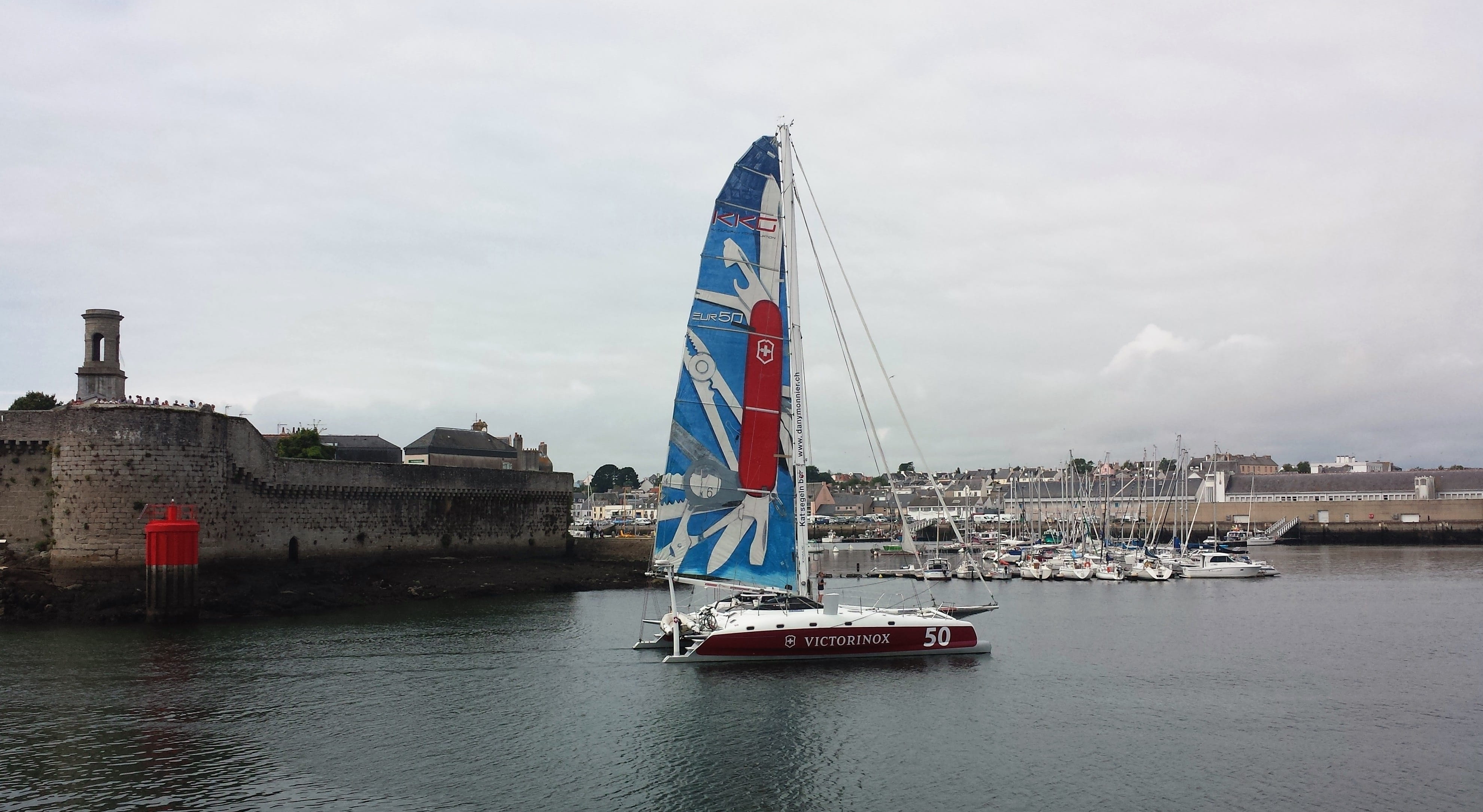 victorinox, architecture, Brittany, patriotism, Channel, 4K, nature, nautical vessel, walled city, catamaran, water, sailboat, day, independence, bay, HD Wallpaper