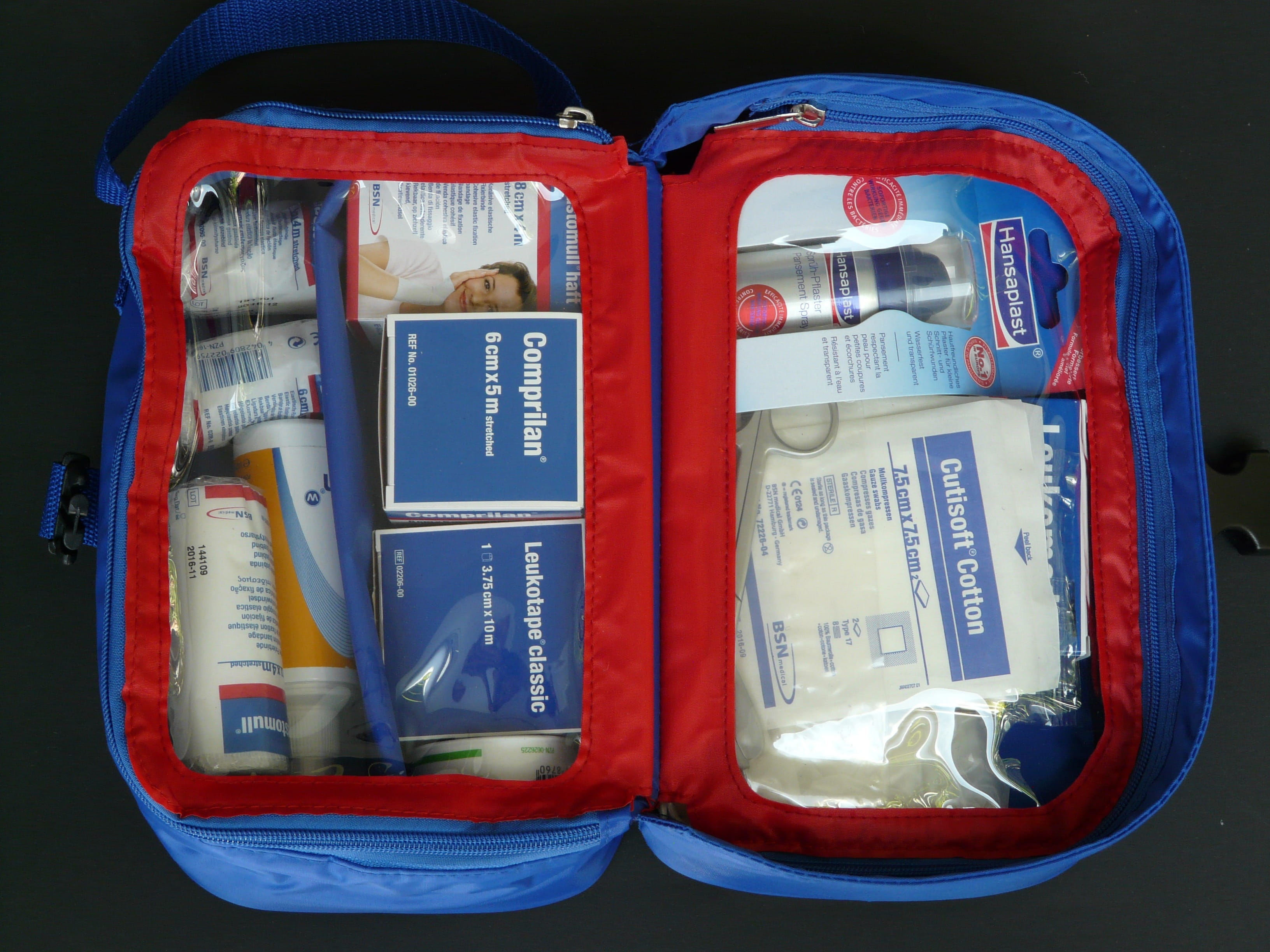Kits, variation, communication, western script, container, education, blue, healthcare and medicine, first aid, number, doctor on call, dressings, high angle view, HD Wallpaper