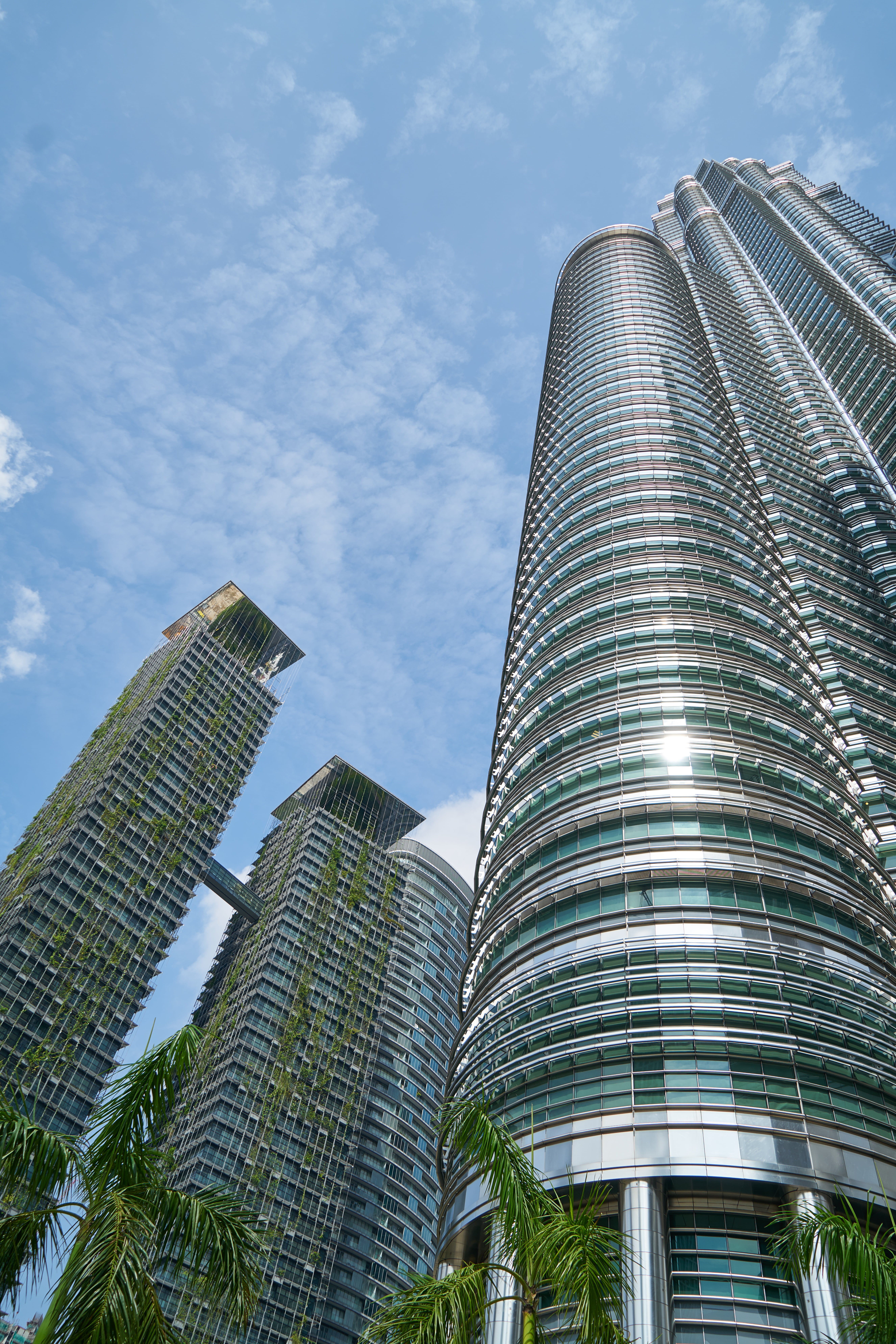 building Exterior, travel destinations, structure, office, petronas, malaysia, glass - Material, magnificent, kuala lumpur, asian, window, architecture, Phone HD Wallpaper