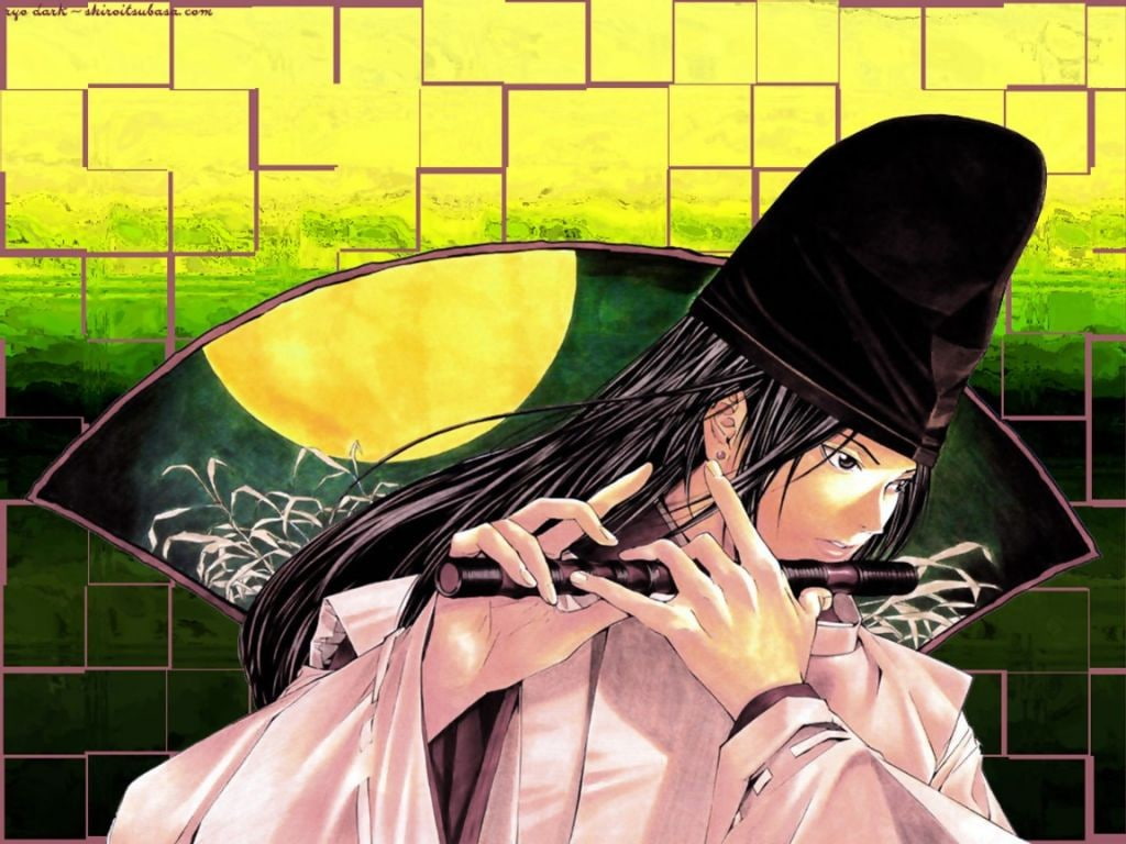 anime, Hikaru no Go, 480P, focus on foreground, front view, clothing, obscured face, leisure activity, close-up, Fujiwara no Sai, women, standing, nature, HD Wallpaper