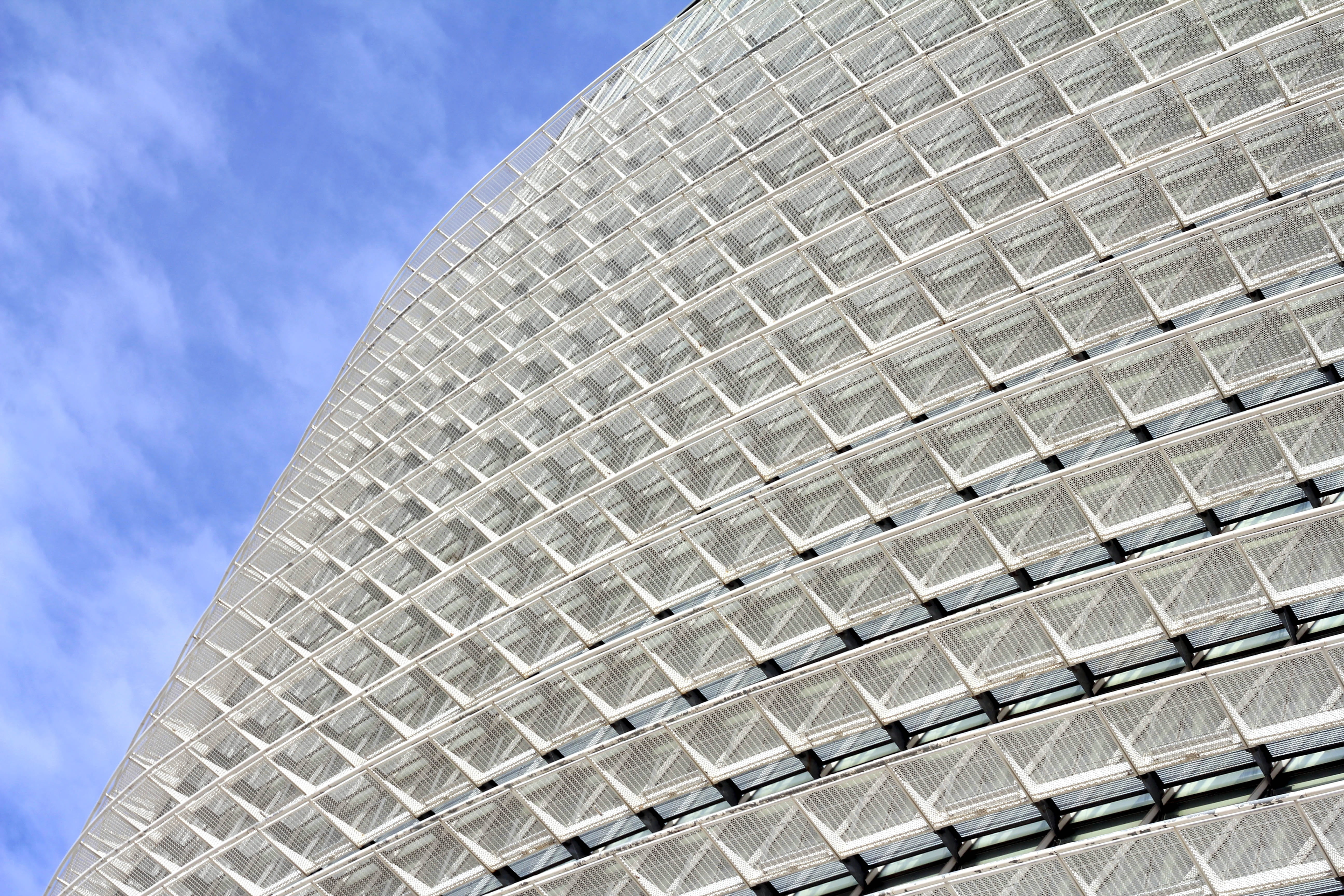 low, urban space, modern building, structure, bank, architecture, urban, daytime, success, modernist, low angle view, concrete, modernism, new york, architectural feature, HD Wallpaper