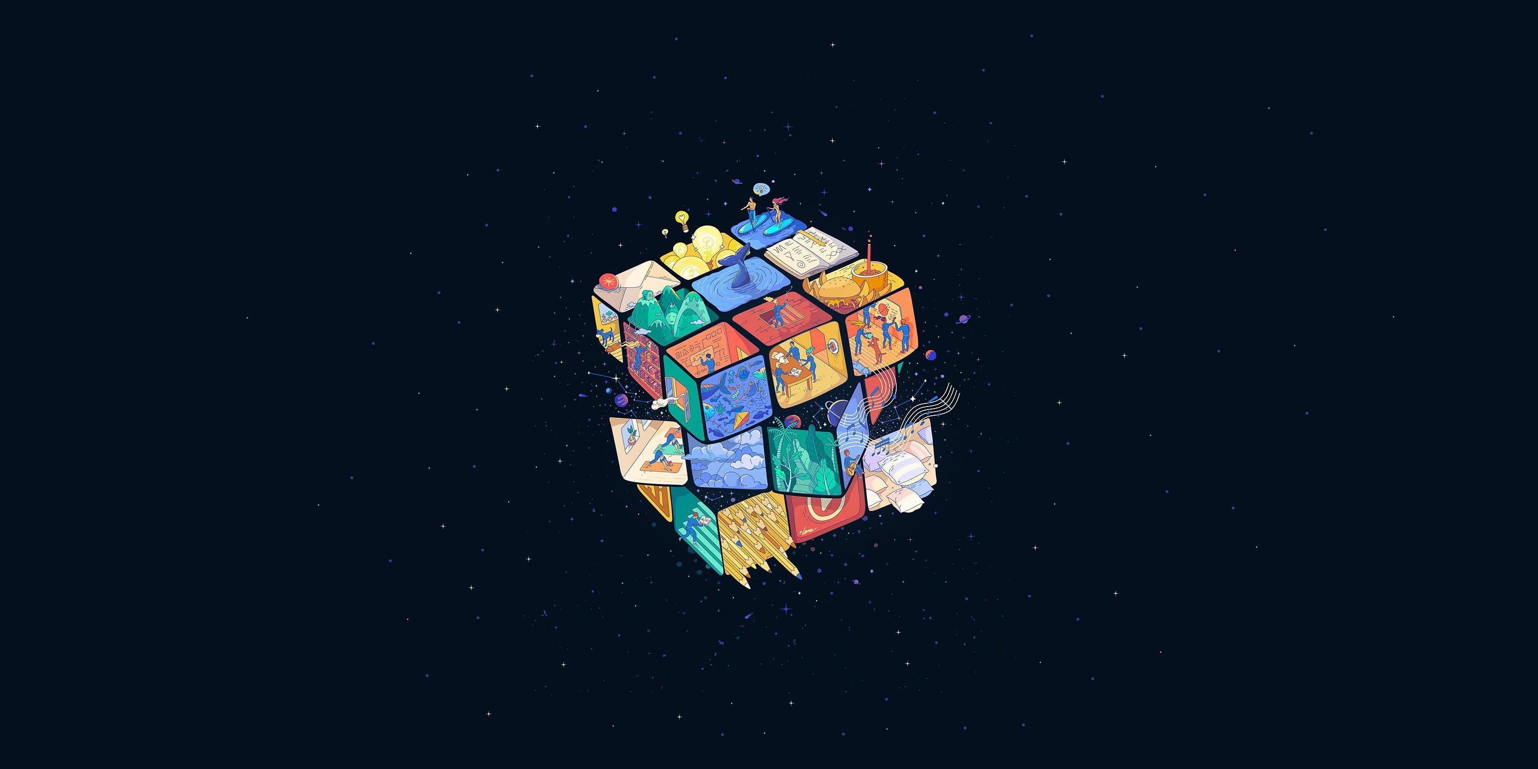 2K, artwork, digital art, dice, HD Wallpaper