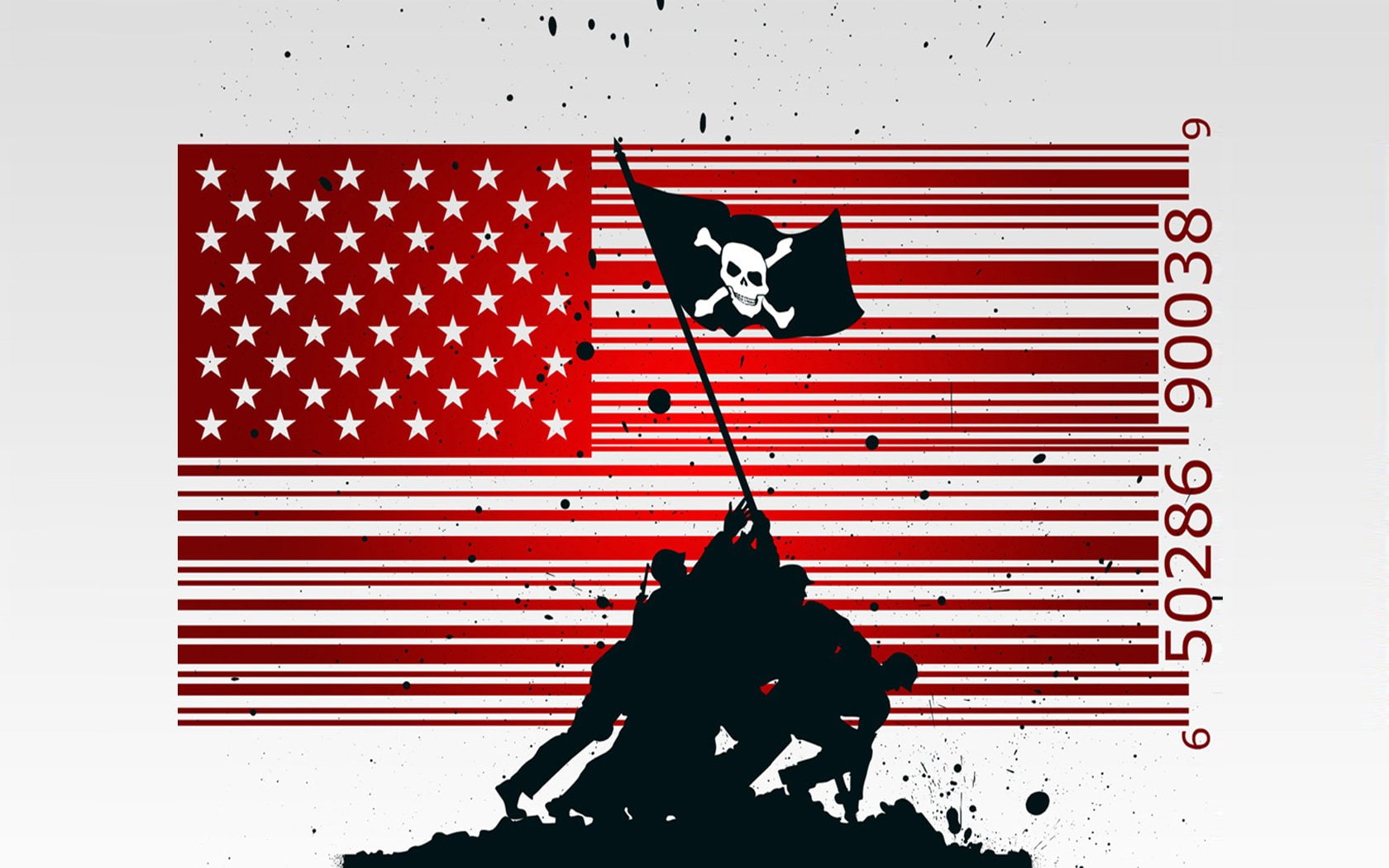 barcode, flags, 720P, piracy, HD Wallpaper