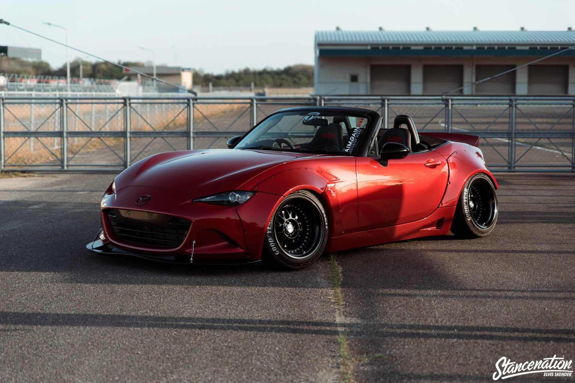 red, roadster, mazda, mx-5, cars, miata, modified, 1080P, HD Wallpaper
