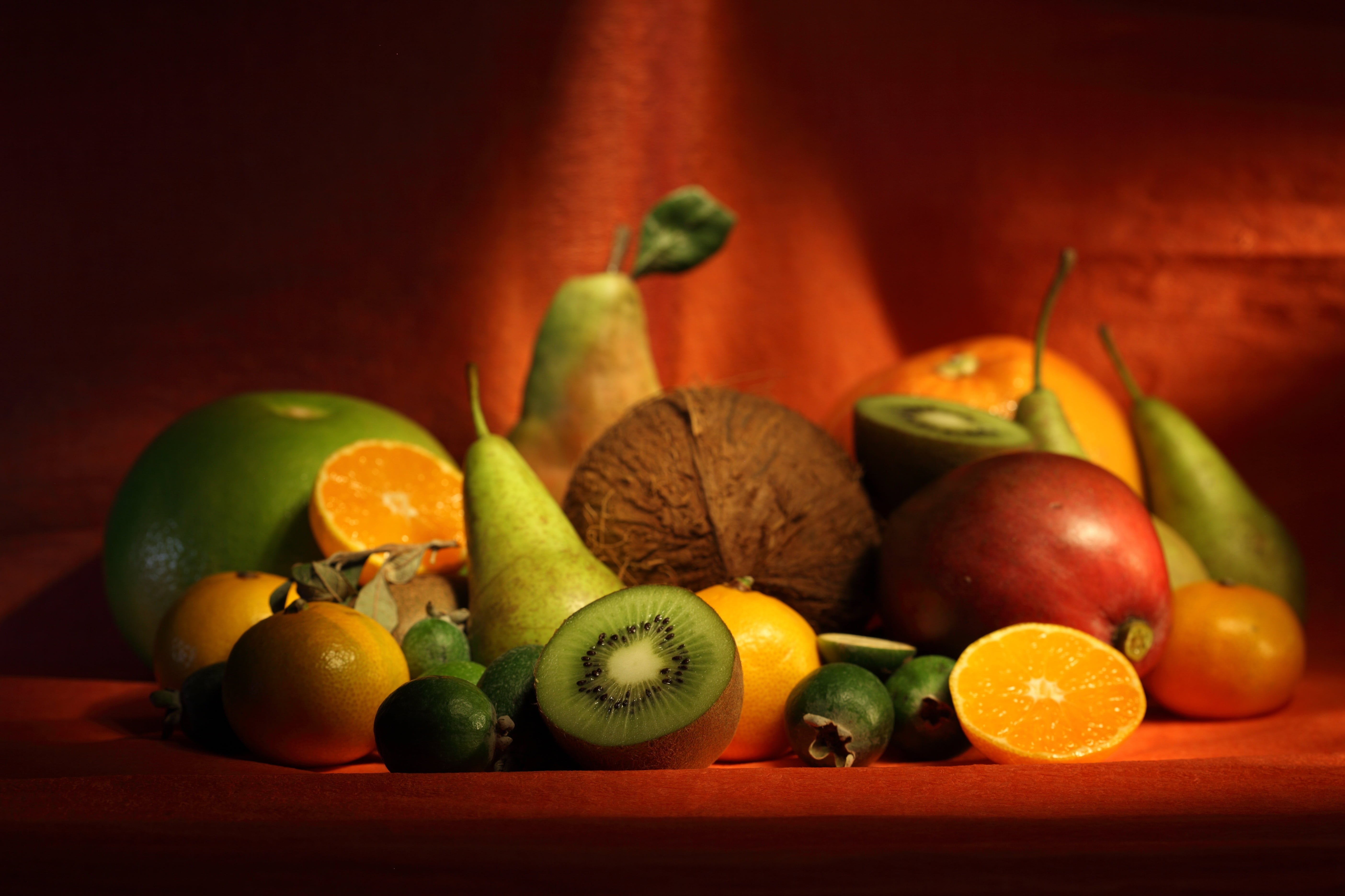 assorted, group of objects, colored background, fruit, variation, apple - Fruit, green Color, vegetable, tomato, red, table, still Life, bananas, food And Drink, HD Wallpaper