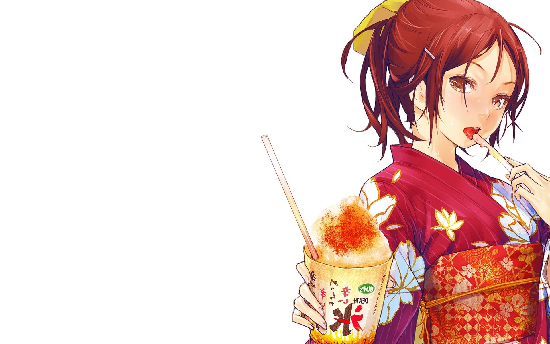appetite, drink, 1080P, anime, taste, girl, HD Wallpaper