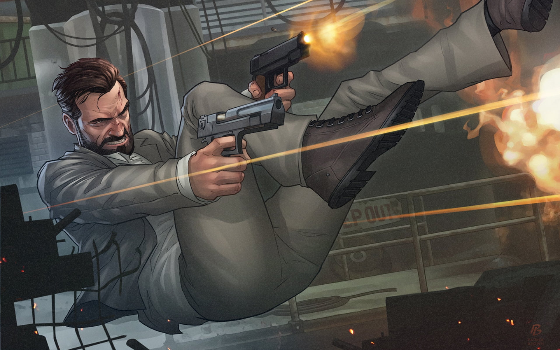 max, fight, 1080P, action, weapon, payne, gun, background, HD Wallpaper