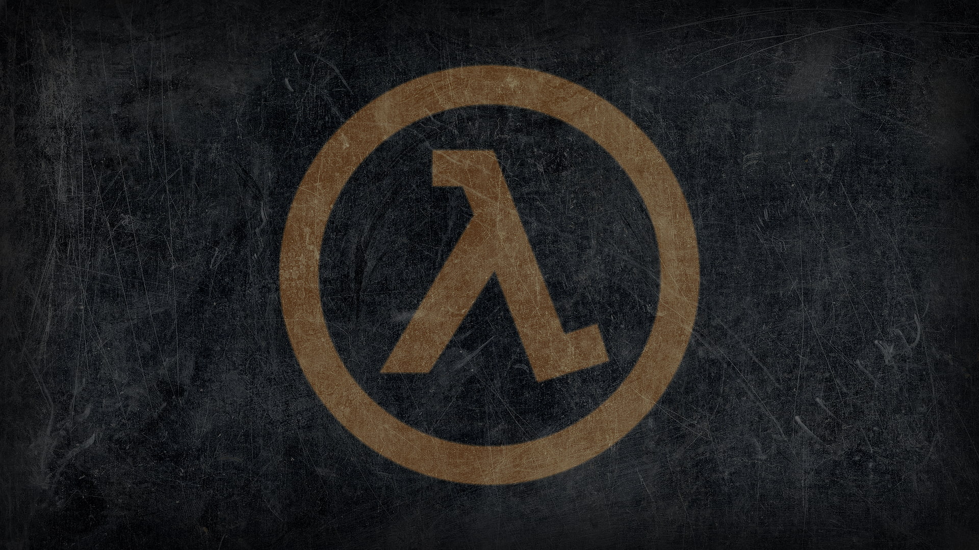 logo, wall, dark, Half-Life, 1080P, scratches, texture, HD Wallpaper