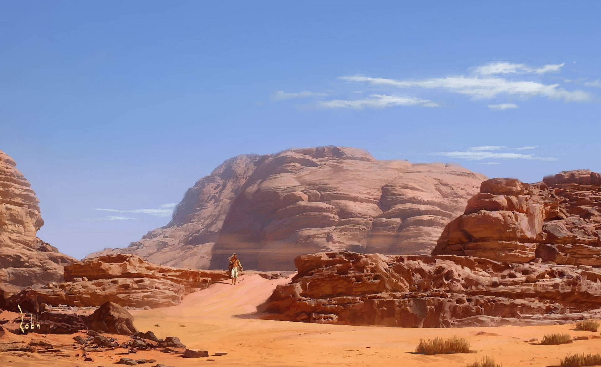 climate, desert, landscape, 1080P, nature, sky, drake, brown, Artwork, tranquility, no people, Games, scenics - nature, mountains, remote, s, Uncharted, HD Wallpaper