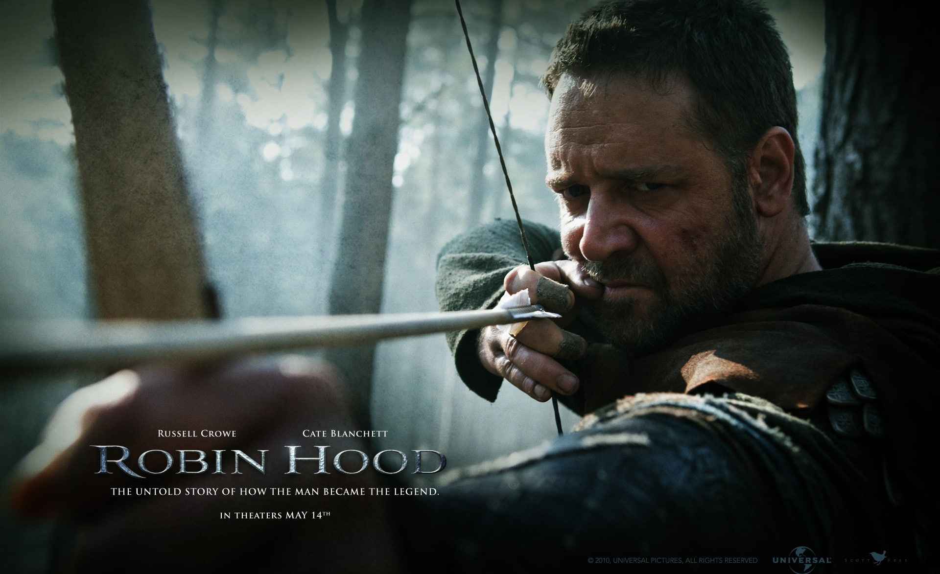 men, text, headshot, russell, robin, real people, adult, 2010 movie, hood, facial hair, one person, 1080P, lifestyles, Robin Hood, mid adult, HD Wallpaper