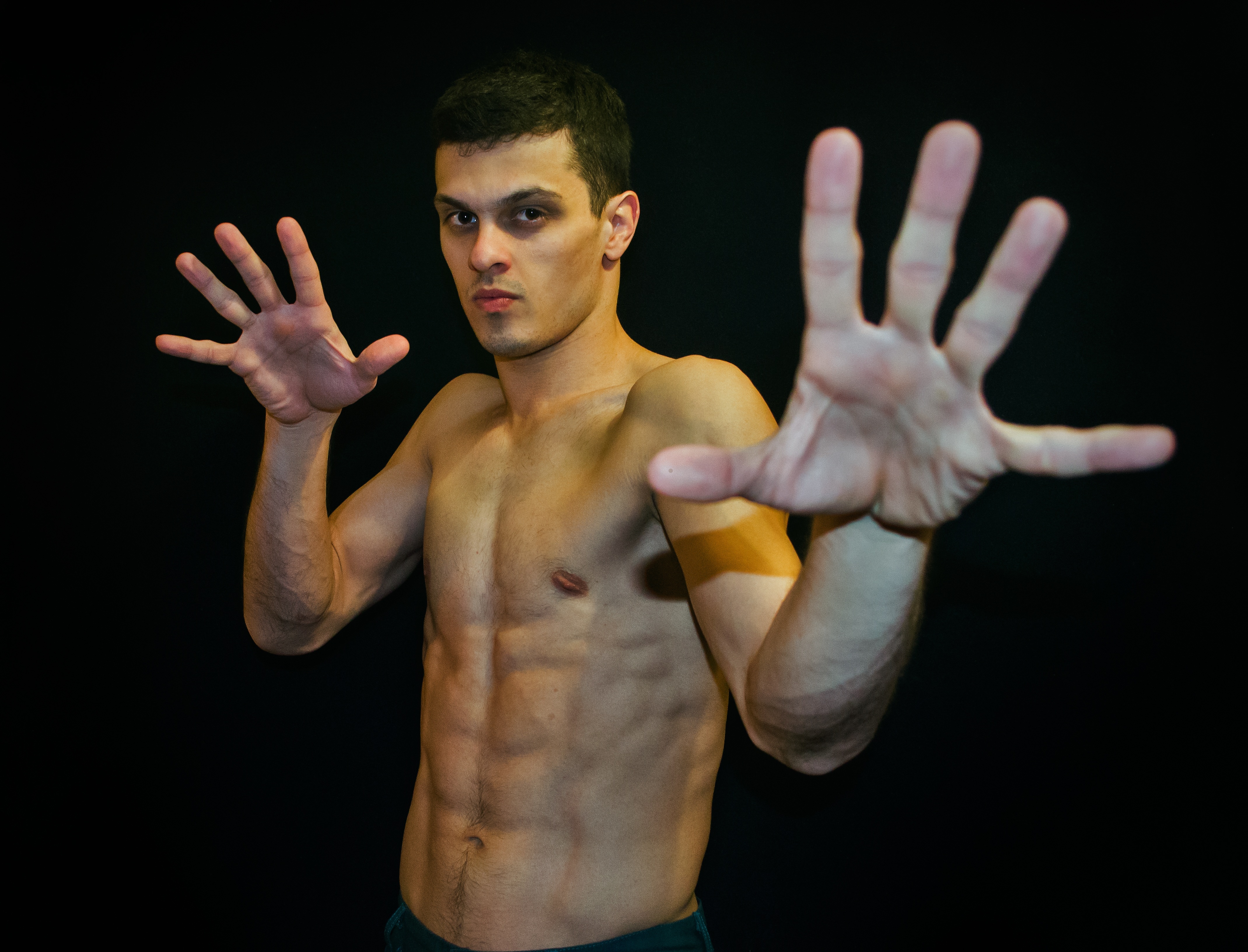 beautiful, mens, arms raised, waist Up, human Muscle, body, leather, man, studio Shot, rack, standing, caucasian Ethnicity, press, person, youth, human hand, HD Wallpaper