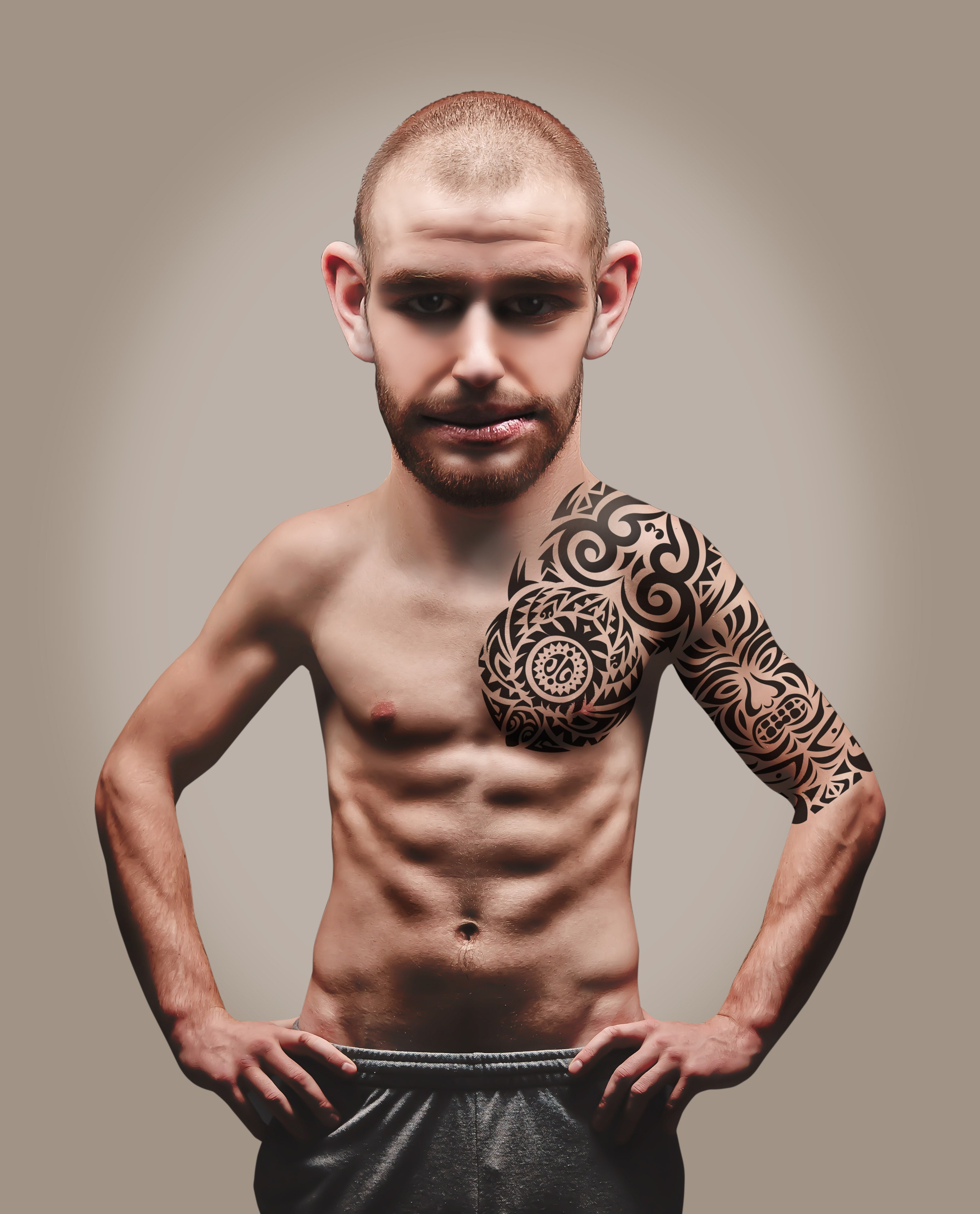 torso, males, muscles, 4K, lifestyles, illustration, masculinity, young Adult, caucasian Ethnicity, people, strength, one Man Only, men, shirtless, caricature, Phone HD Wallpaper