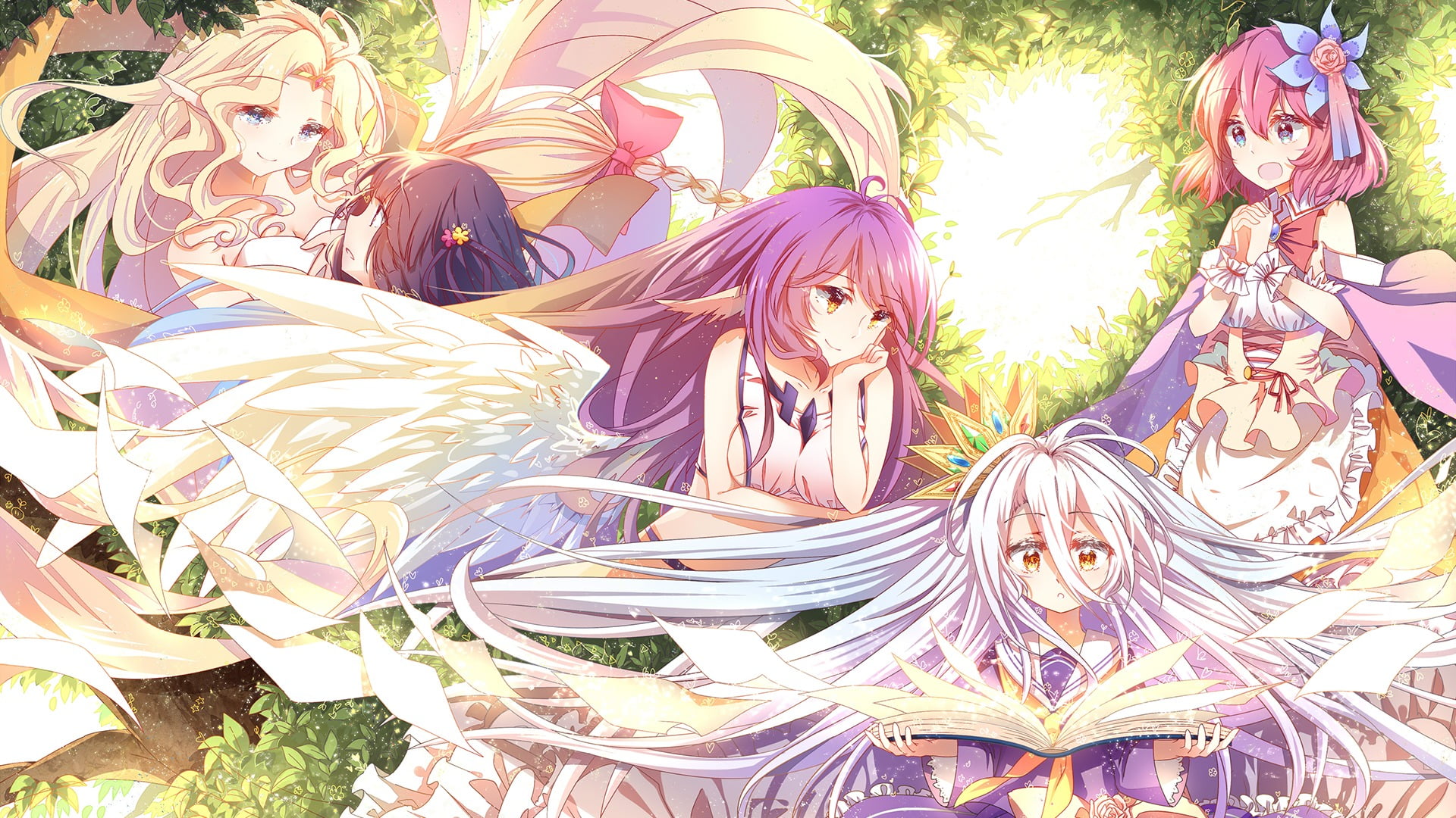 belief, 1080P, Feel Nilvalen, anime, creativity, multi colored, pattern, Jibril, craft, outdoors, female likeness, fantasy girl, sculpture, representation, HD Wallpaper