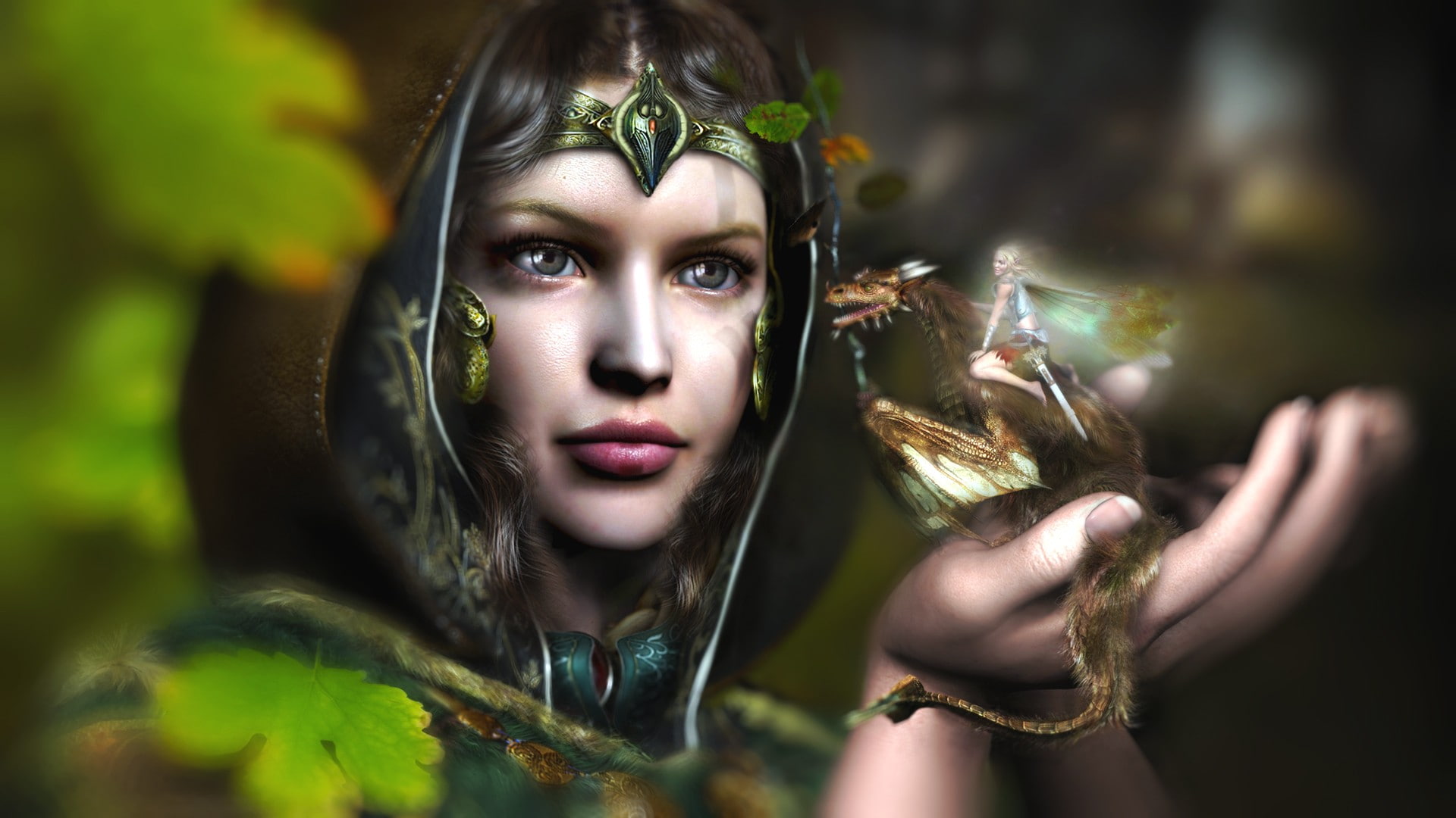 cgi, 1080P, fantasy girl, fairy, fantasy, girl, face, HD Wallpaper