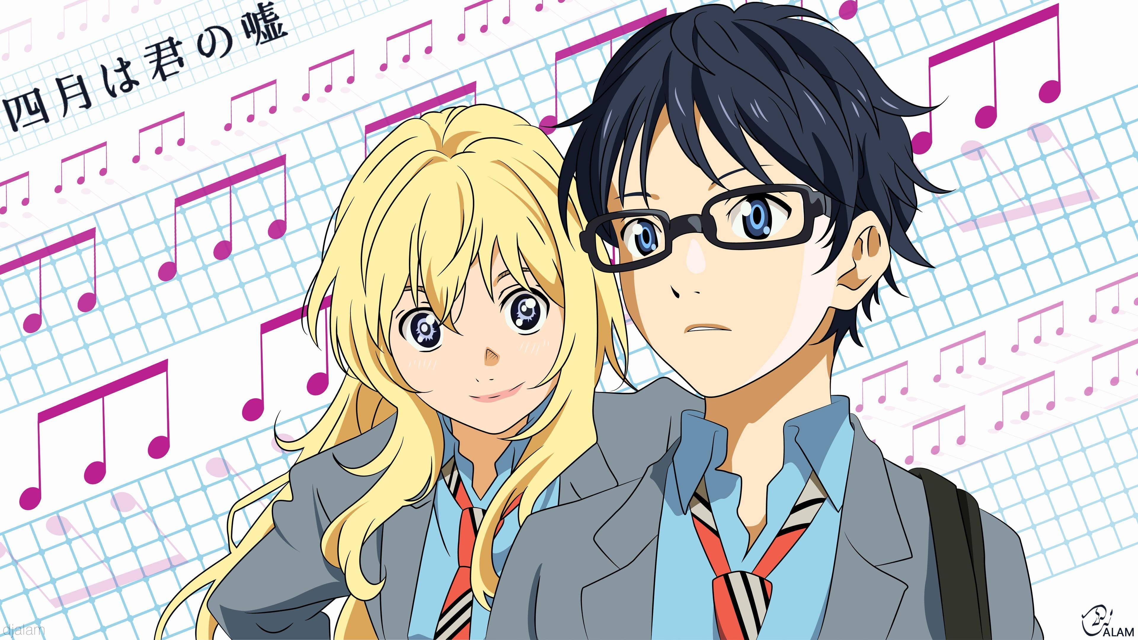 two people, portrait, anime, creativity, adult, Shigatsu wa Kimi no Uso, representation, business, communication, the feels, business person, young adult, HD Wallpaper