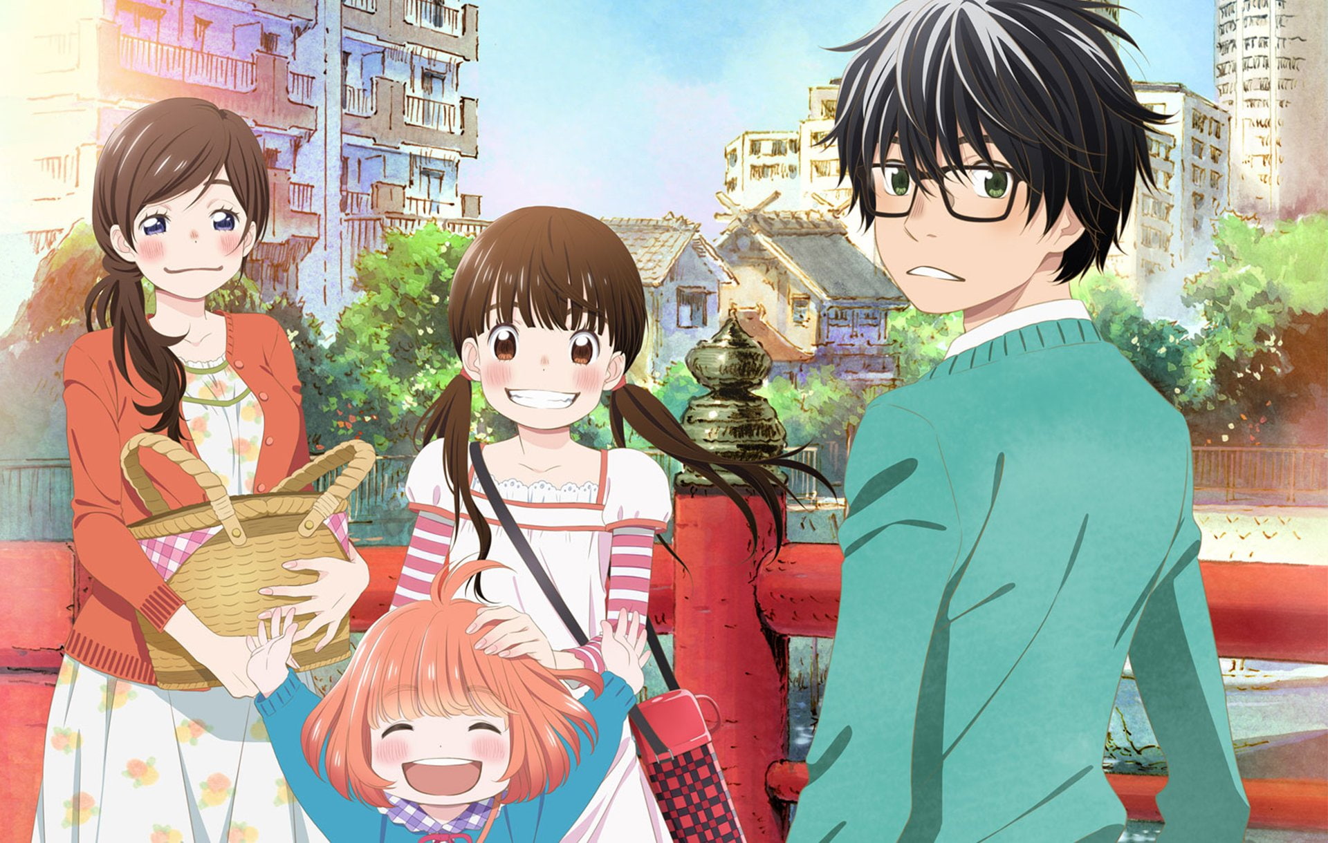 Momo Kawamoto, innocence, March Comes in Like a Lion, females, group of people, architecture, sister, boys, childhood, representation, day, women, togetherness, HD Wallpaper