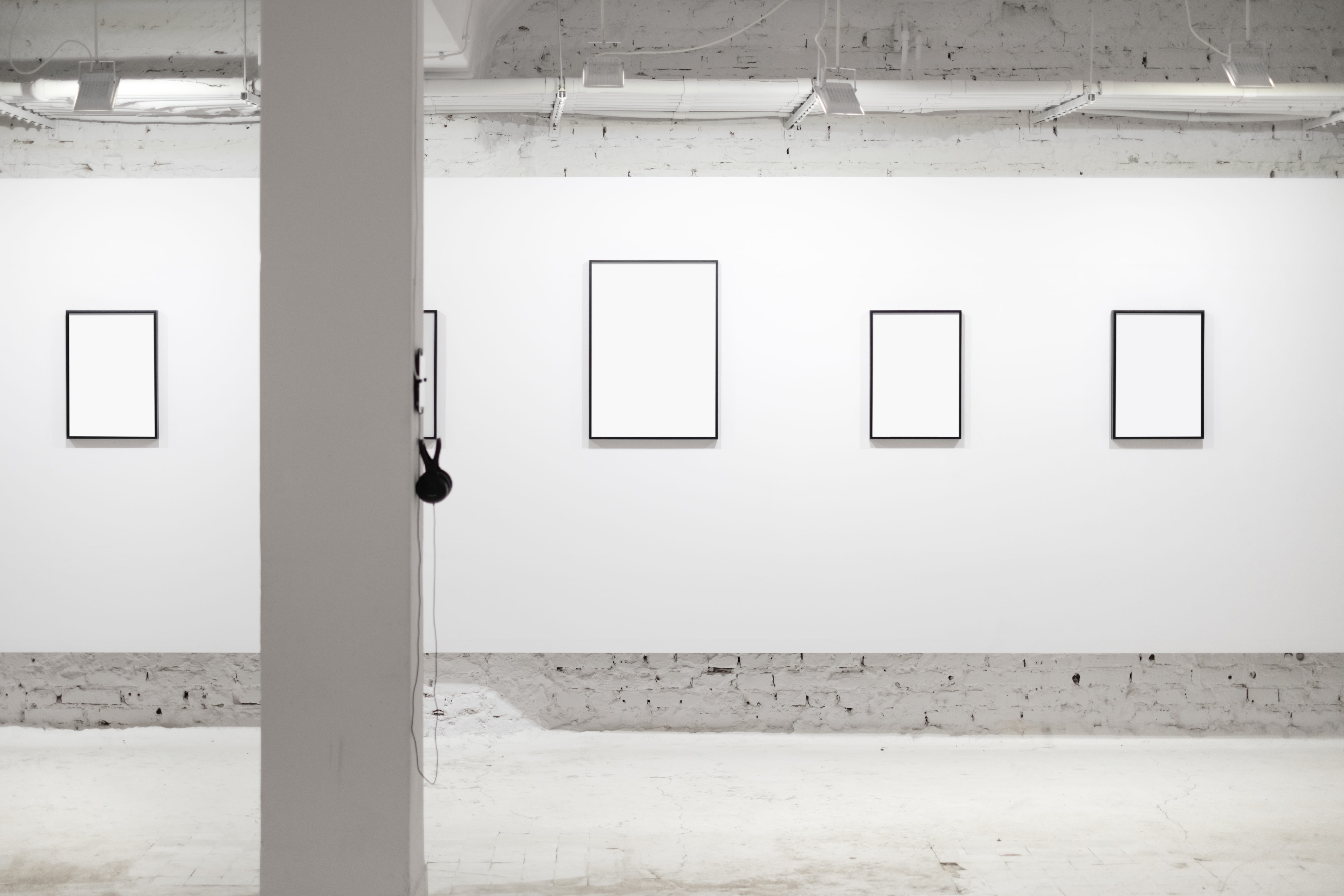 white color, frames, sign, picture, frame, wall - building feature, room, photo, lighting equipment, entrance, no people, wooden, illuminated, blank, 5K, HD Wallpaper