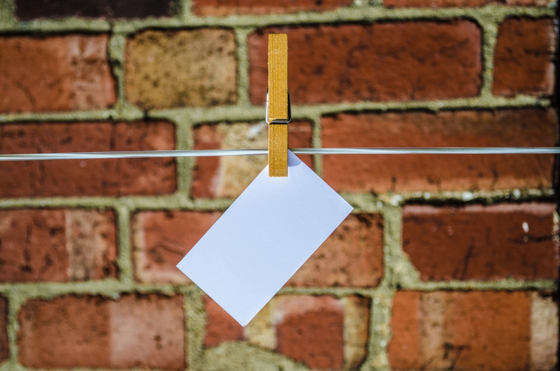 tag, clothespin, empty, business, template, printing, sign, card, advertisement, no people, outdoors, label, string, wall - building feature, note - message, HD Wallpaper