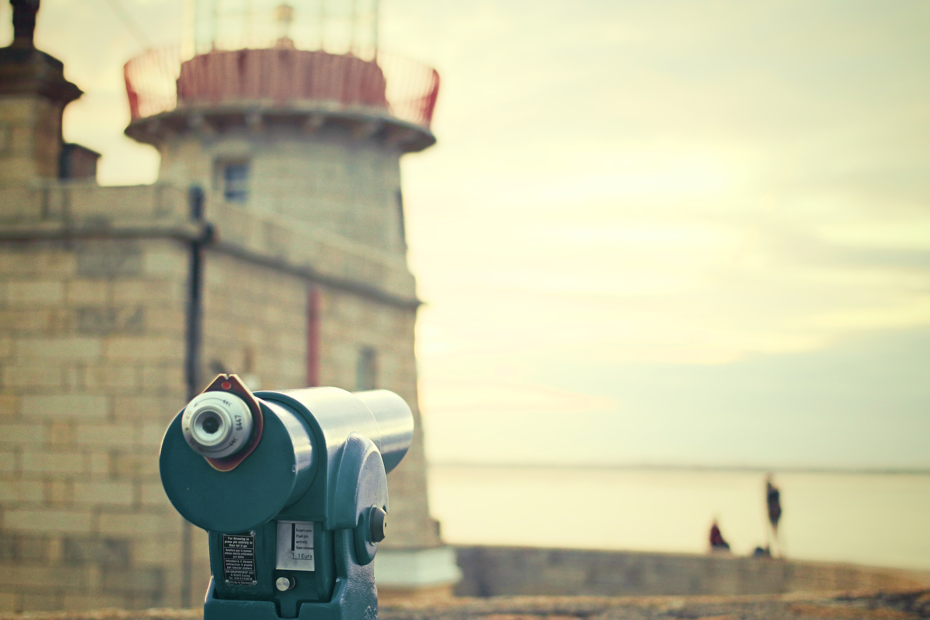 tower viewer, observation point, built structure, building exterior, spyglass, outdoors, photo, zoom, near, optical instrument, architecture, water, nature, HD Wallpaper