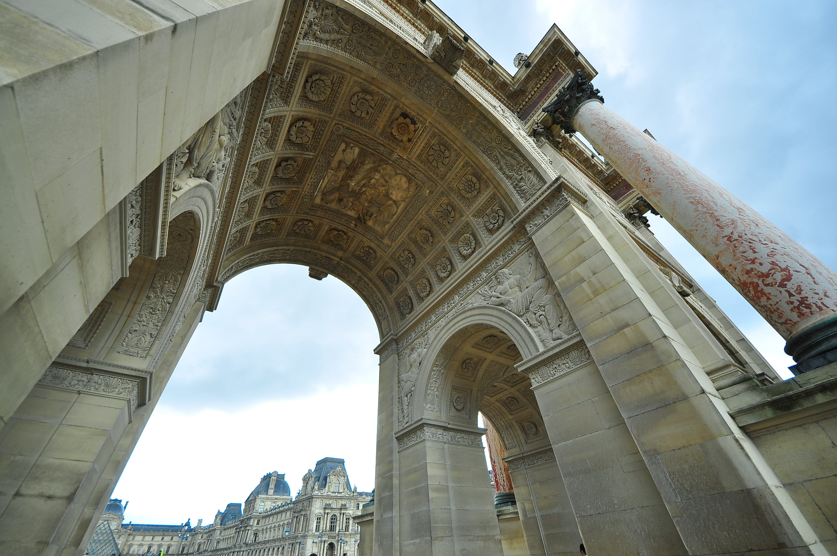 tourism, outdoors, landmark, afternoon, urban Scene, french, scenery, clouds, built structure, landscape, historic, outdoor, memorial, no people, paris - France, HD Wallpaper