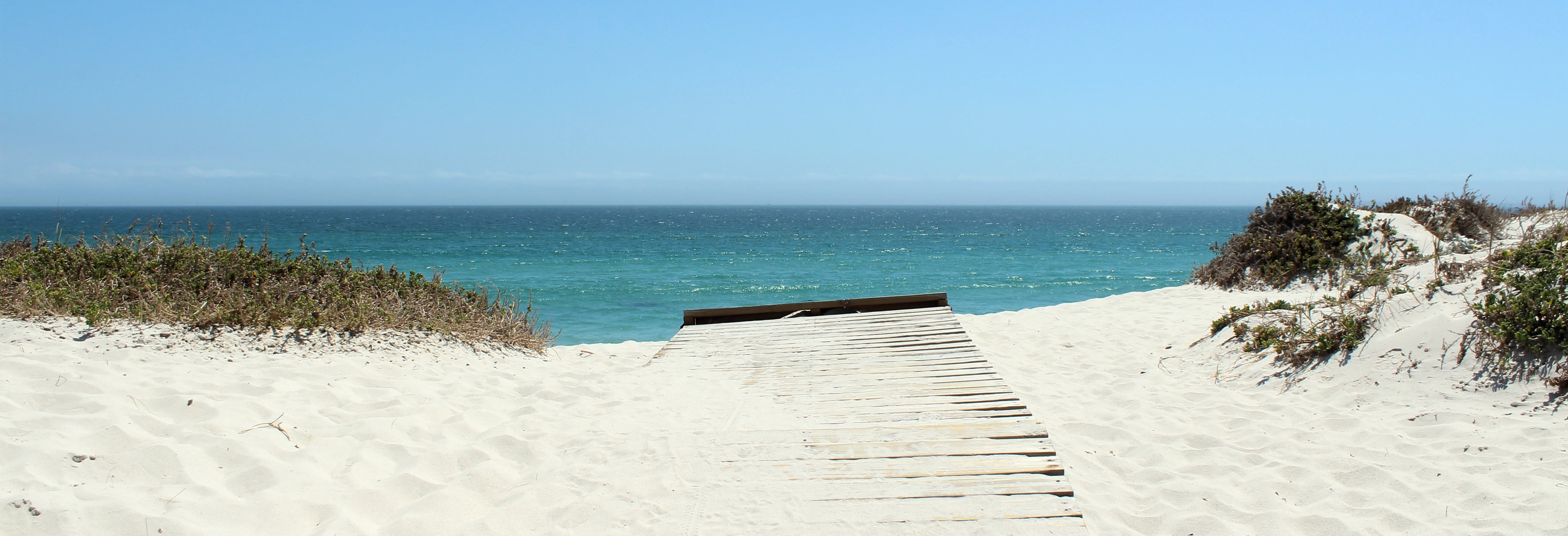 scenics, land, tranquility, meditation, clear sky, seashore, horizon over water, mood, outdoors, no people, summer, sun, dune, sea view, by the sea, lonely, HD Wallpaper