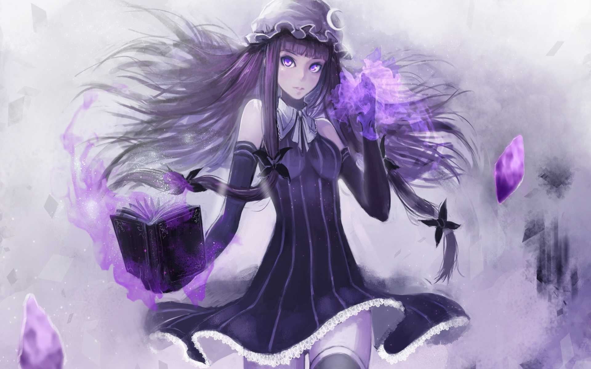 feather, young women, paint, manga, beautiful woman, celebration, young adult, purple, real people, festival, white, 1080P, lifestyles, looking at camera, HD Wallpaper