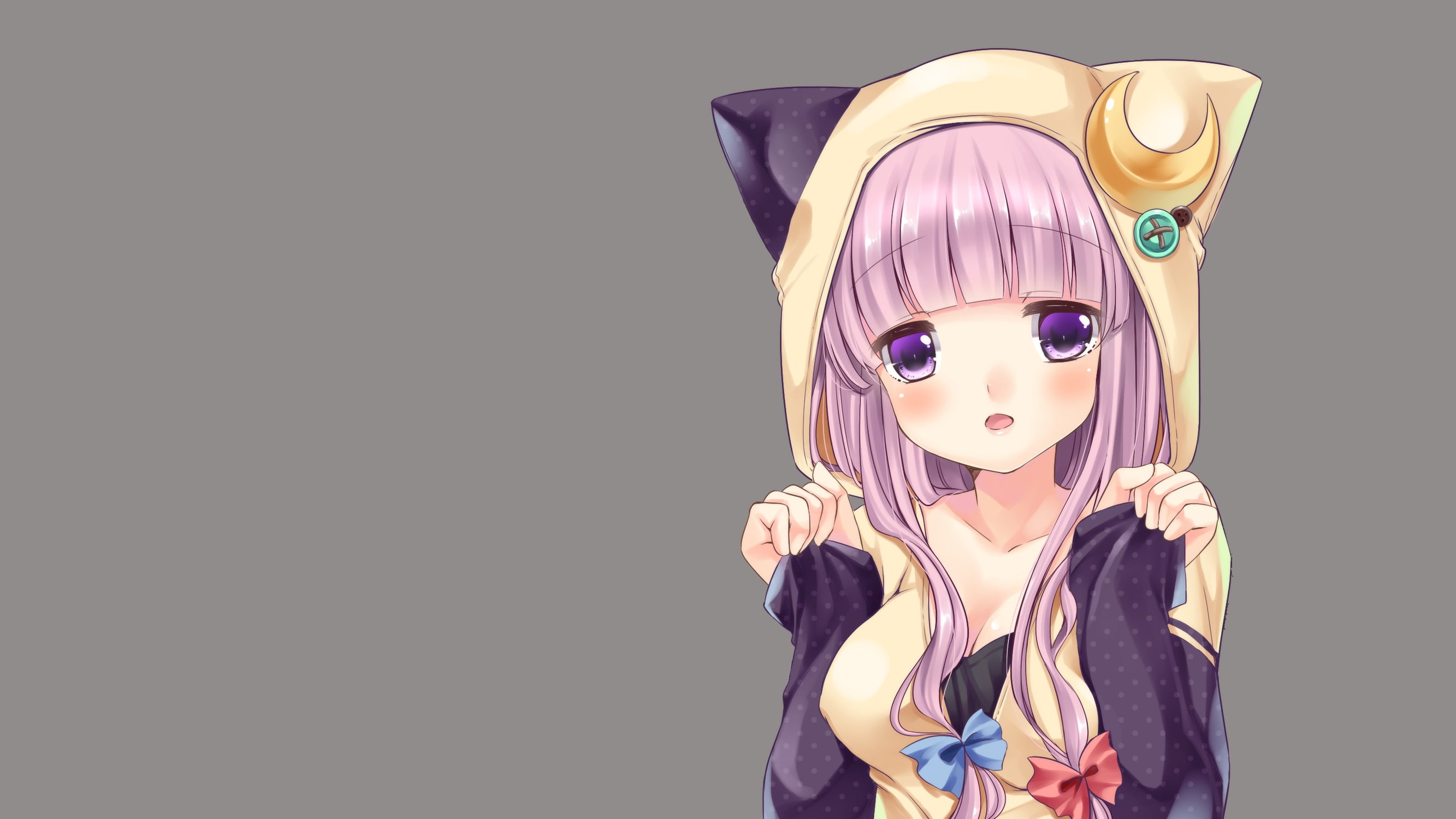 females, women, beauty, beautiful people, fashion, young adult, adult, cat girl, headshot, copy space, Patchouli Knowledge, portrait, glamour, anime, human face, HD Wallpaper