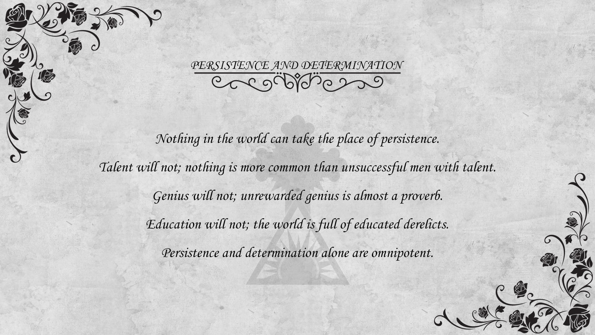 message, close-up, 1080P, paper, quote, rose, persistence, backgrounds, front view, wall - building feature, western script, text, typescript, rosicrucian, HD Wallpaper