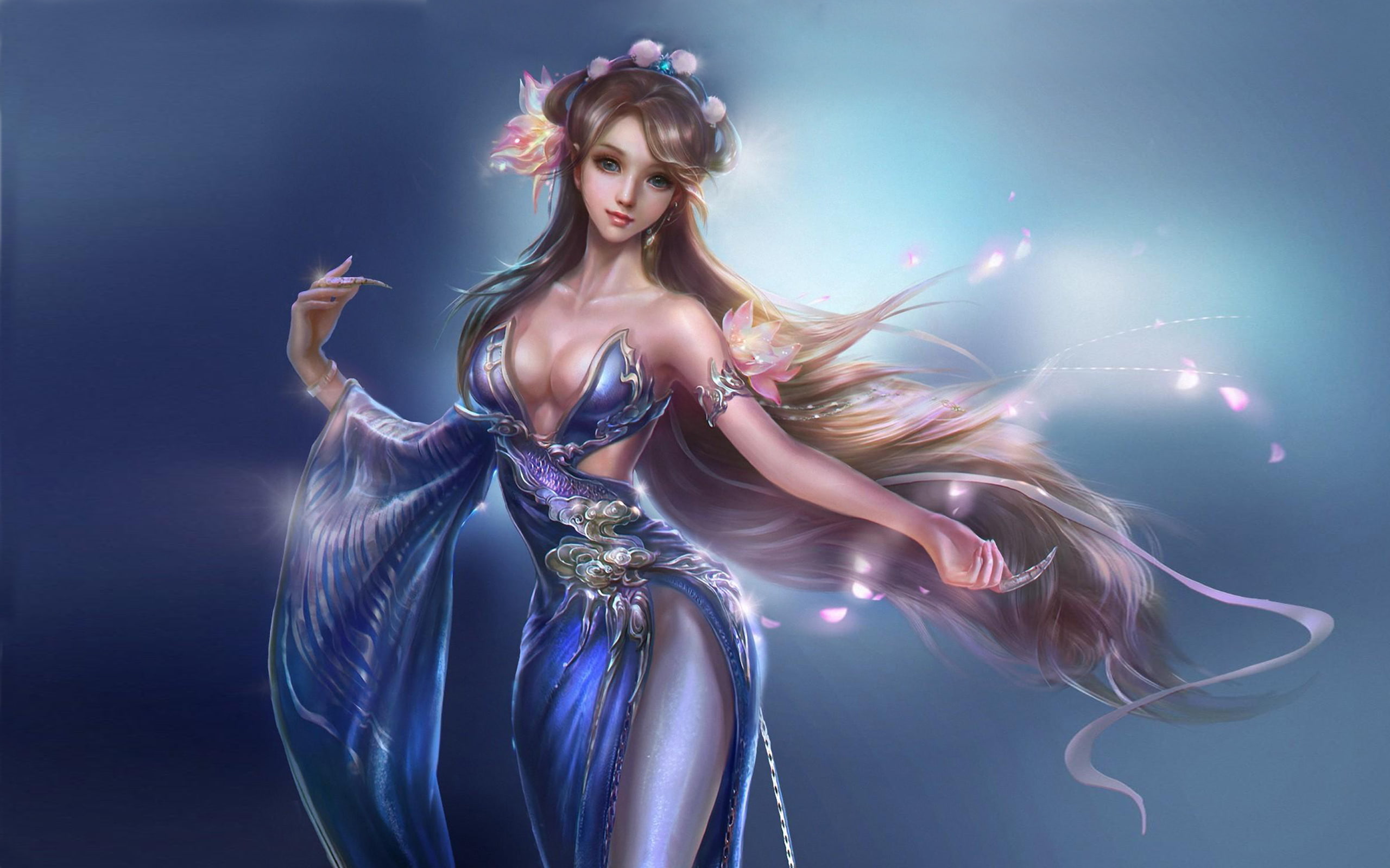 girl, art, beautiful, 2K, oriental, fantasy, classical, HD Wallpaper