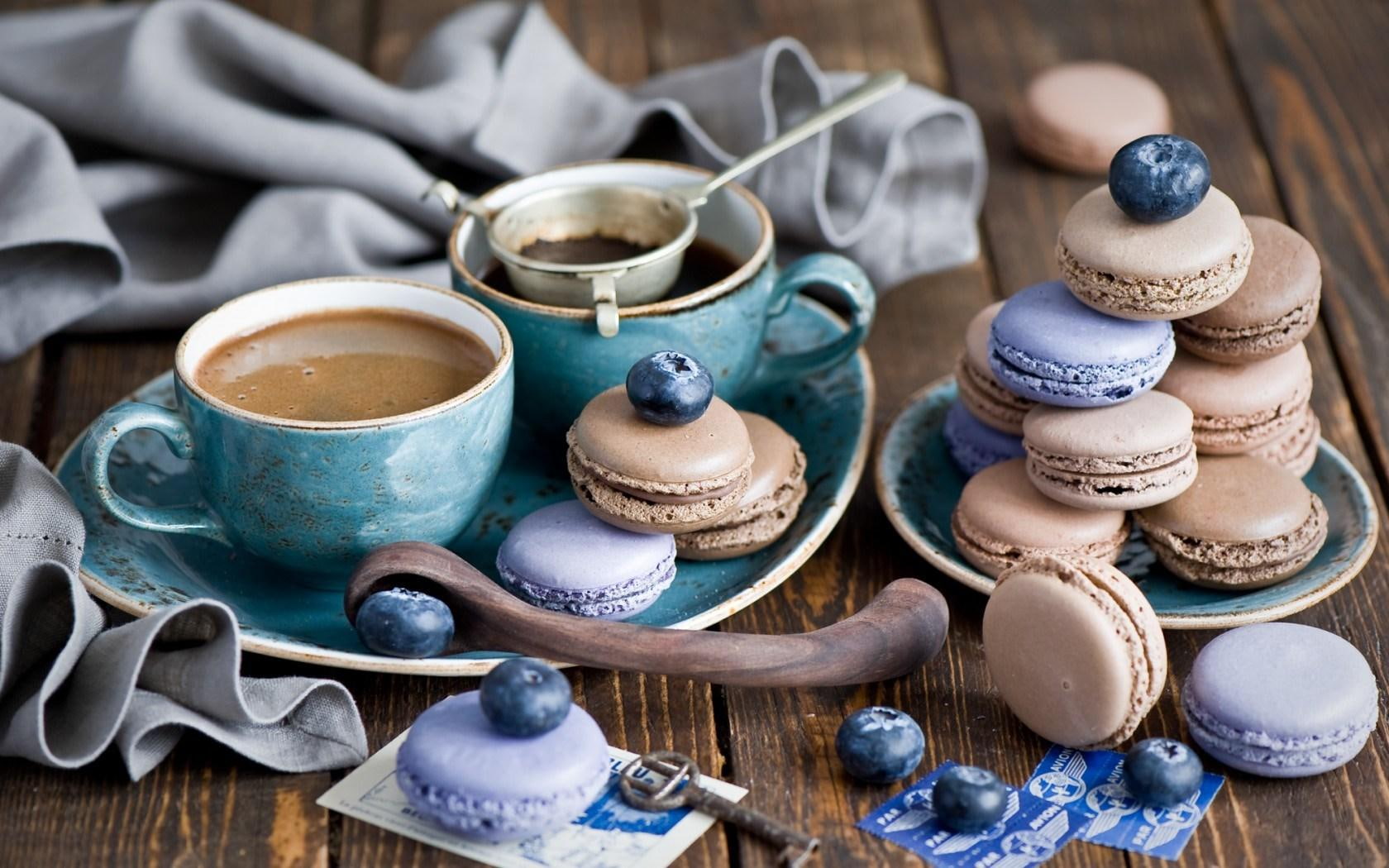 sweet, 720P, cookies, blueberries, macaroon, dessert, HD Wallpaper