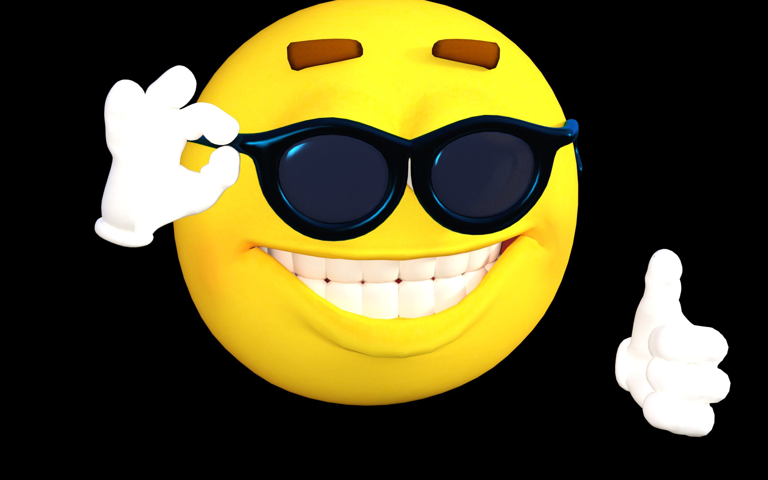 Que picardia, Dark Background, smiley, 2K, humor, hands, HD Wallpaper