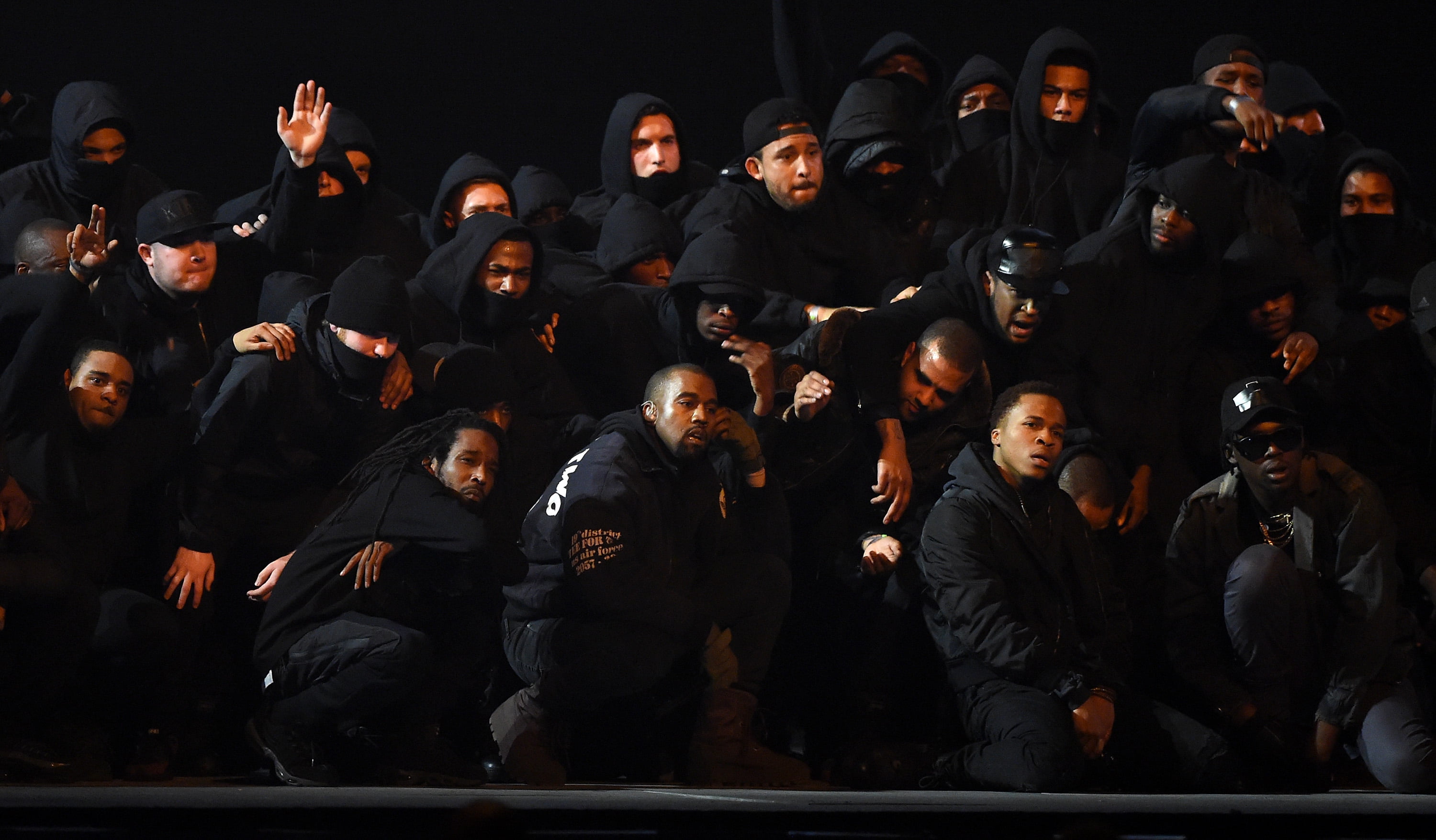 kanye west, enjoyment, s, excitement, people, kanye west all day, young women, night, new album, cap, indoors, religion, 2K, arts culture and entertainment, HD Wallpaper