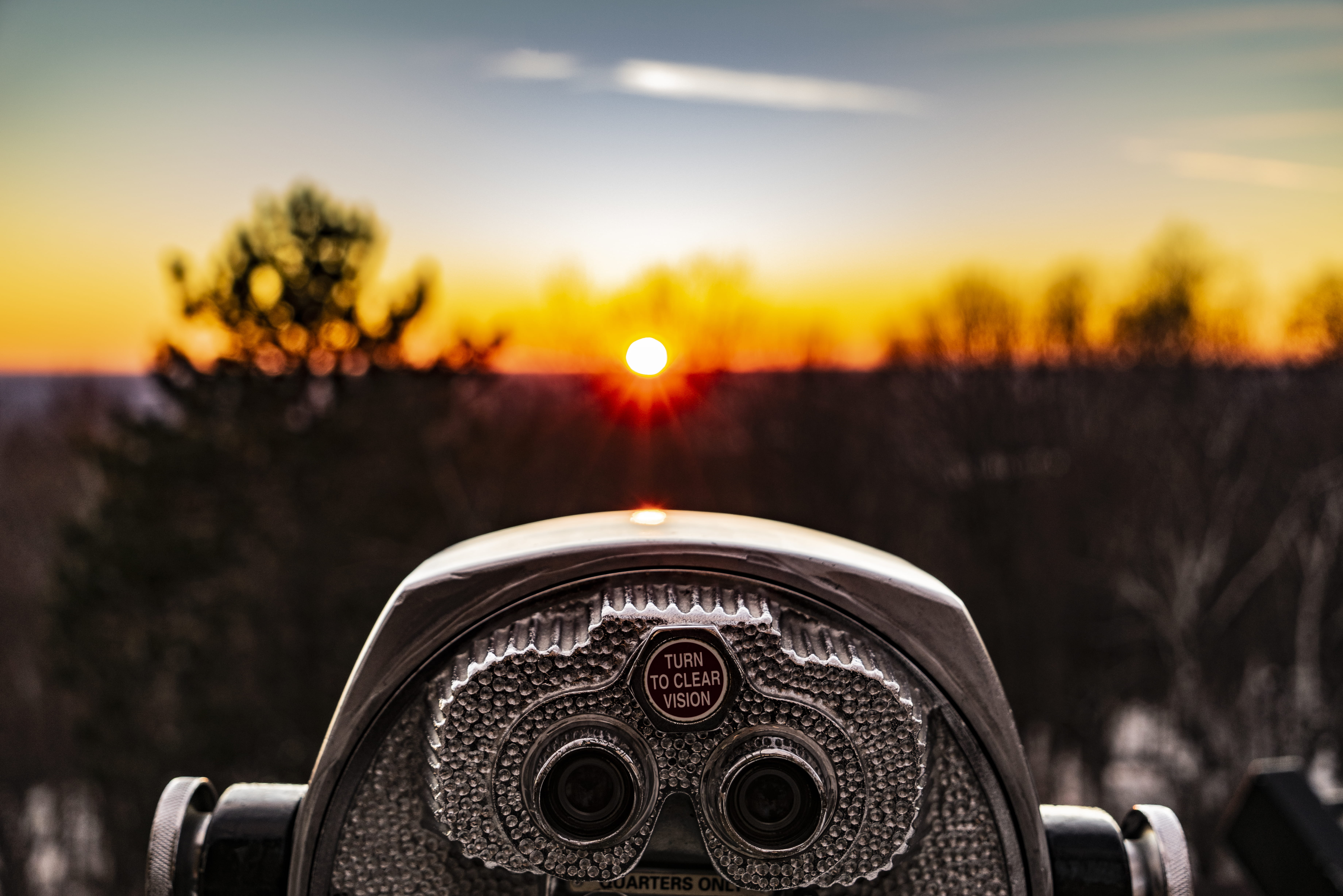 flugelhorn, nature, outdoors, sun, travel destinations, facing, telescope, headlight, tourism, technology, metal, sunlight, close-up, selective, discovery, HD Wallpaper