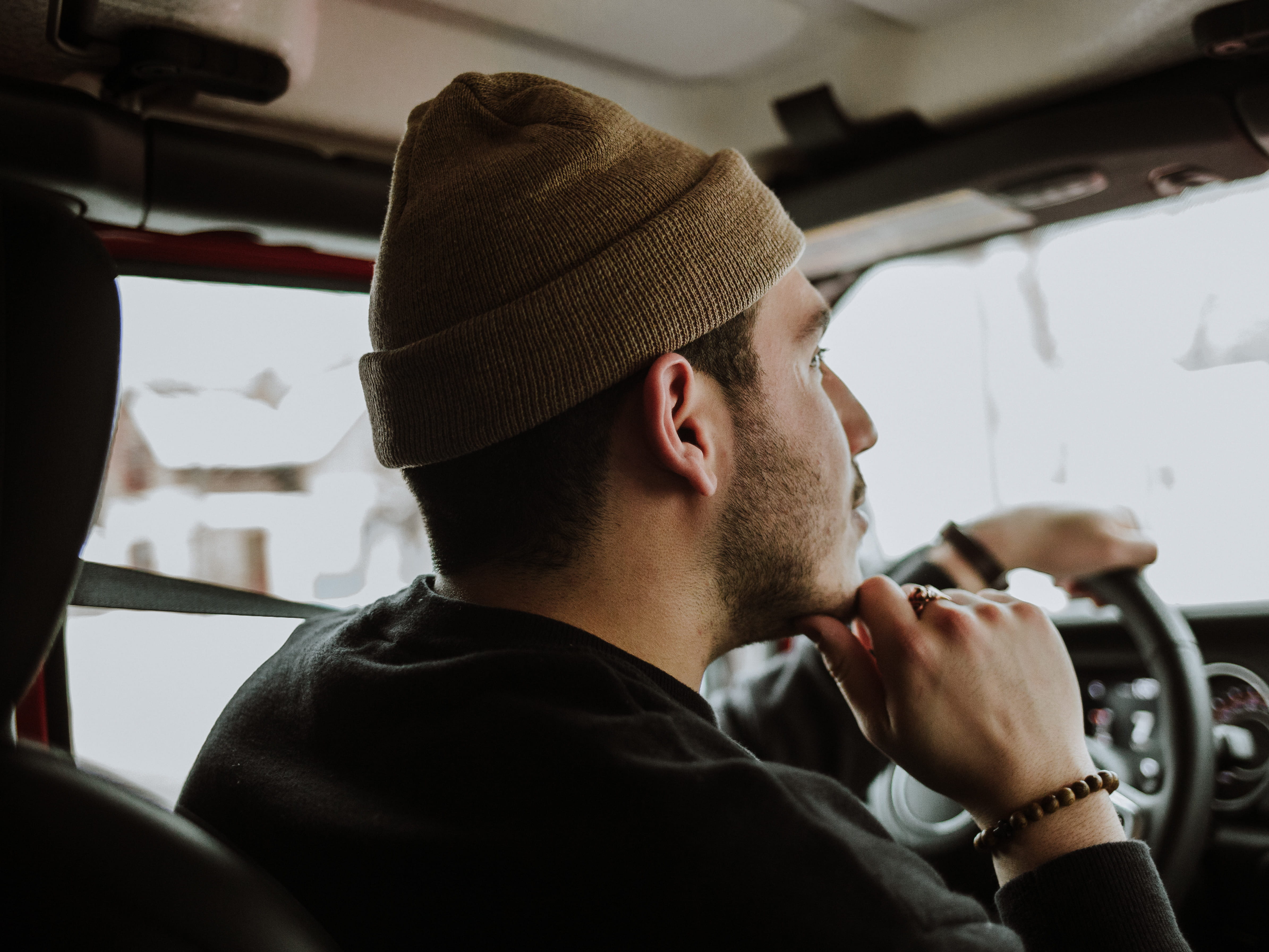 furniture, transportation, lifestyles, one person, brass section, car interior, chin, real people, hat, cap, public transportation, travel, car, gauge, HD Wallpaper